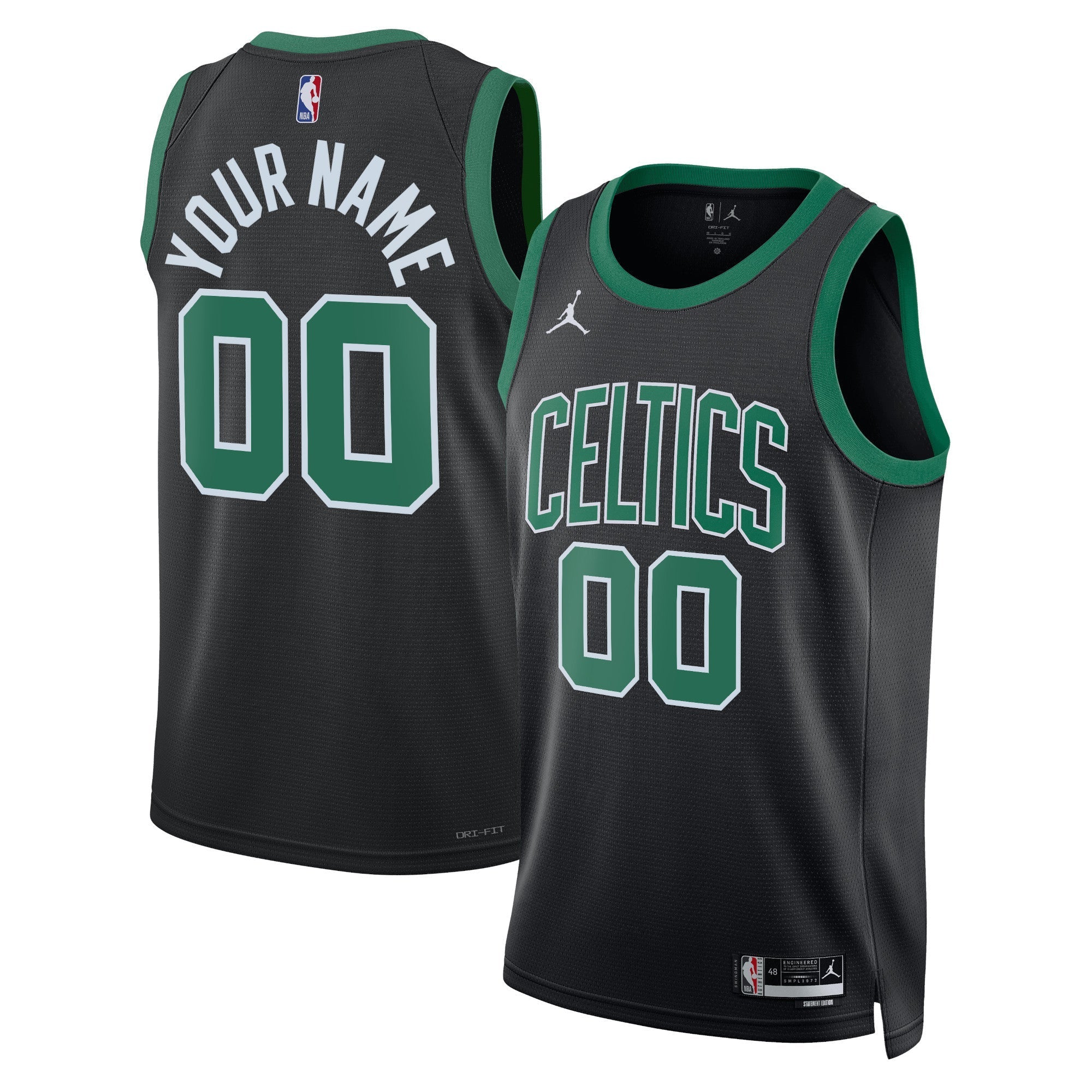 Boston Celtics Jordan Brand Unisex 2022/23 Swingman customized Shirt - Statement Edition - Black