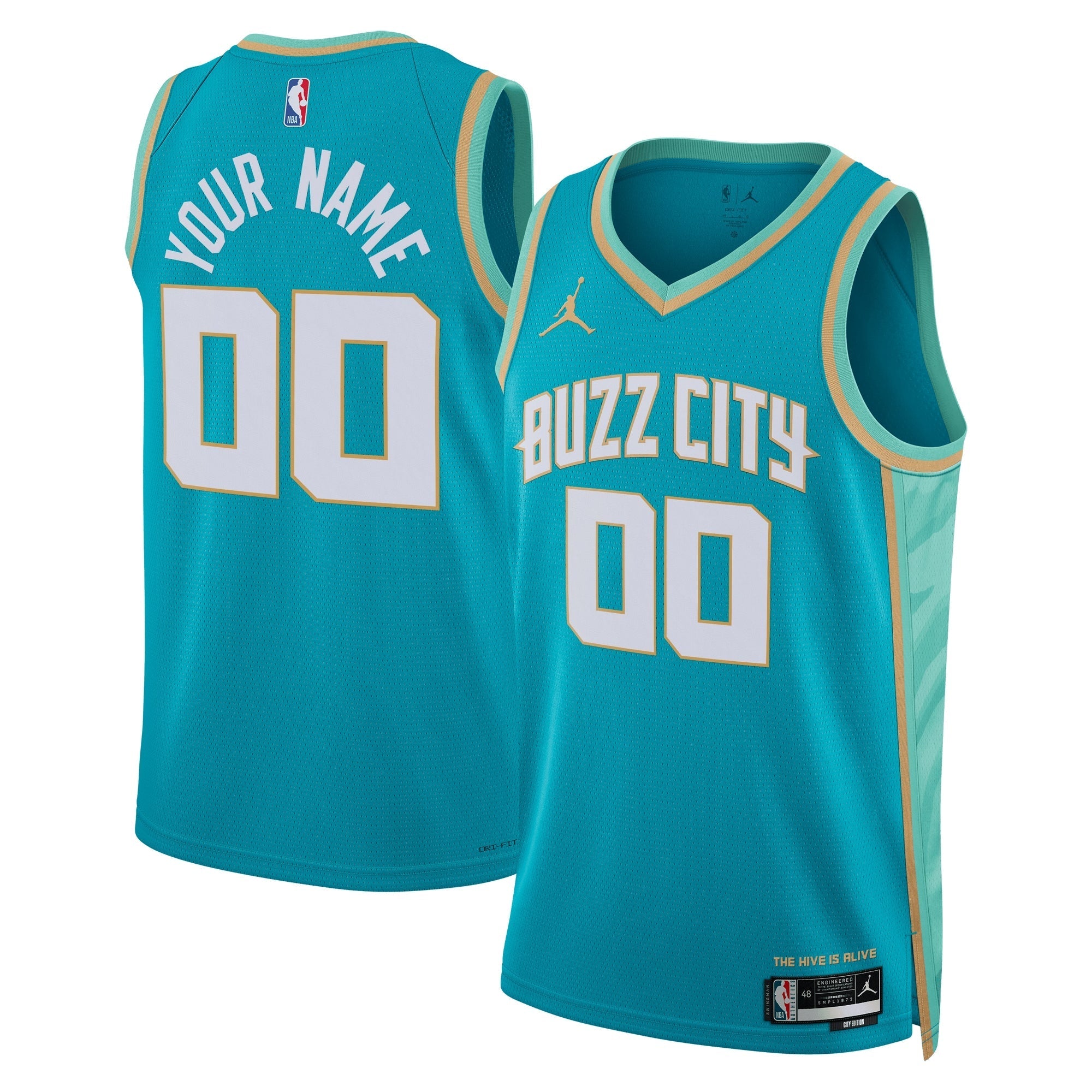 Charlotte Hornets Jordan Brand Unisex 2023/24 customized Swingman Shirt - Teal - City Edition