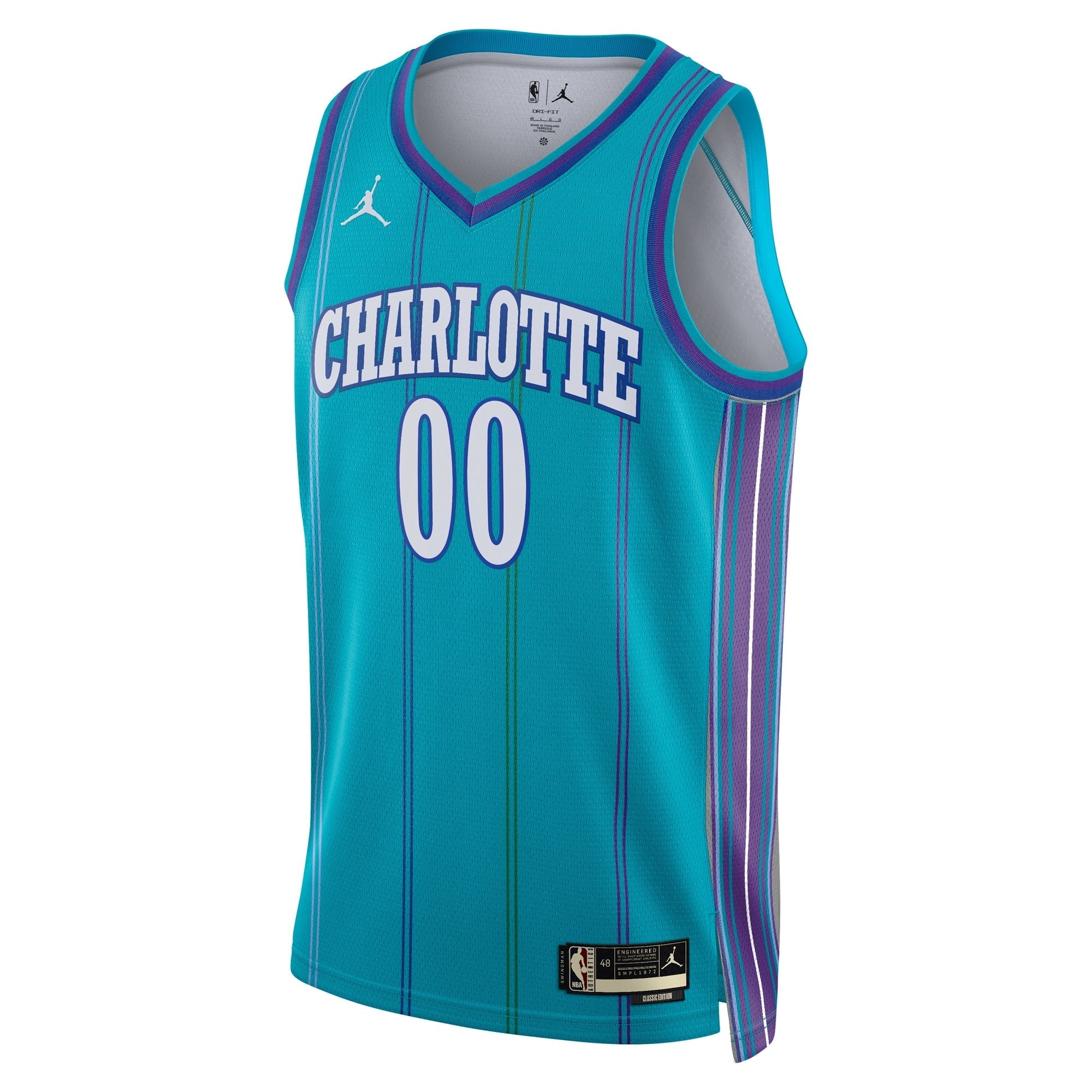 Charlotte Hornets Jordan Brand Unisex 2023/24 customized Swingman Shirt - Classic Edition - Teal