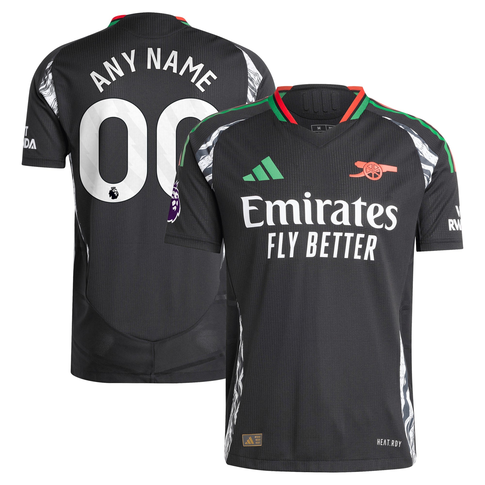 Arsenal 2024/25 Away Custom Soccer Shirt - Black