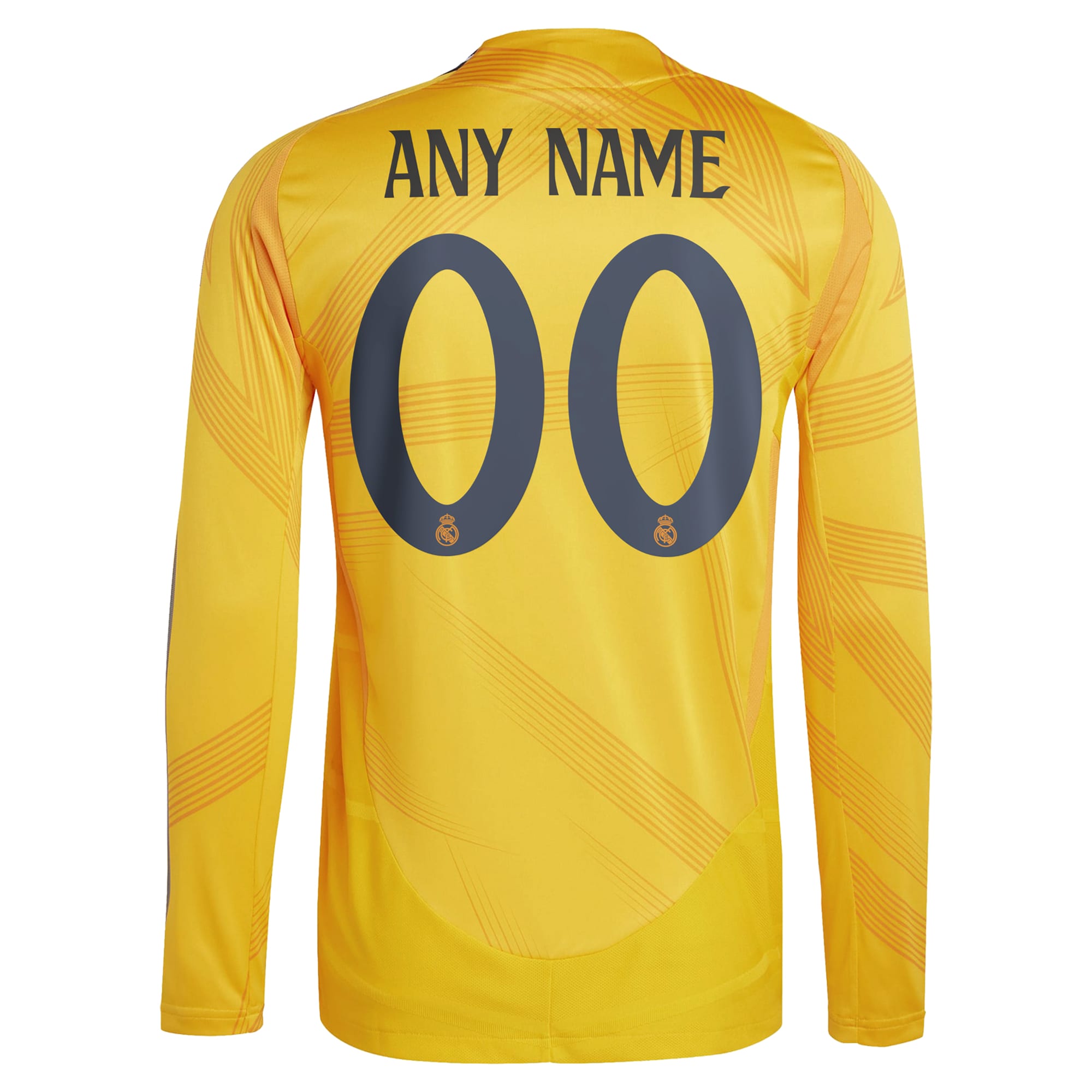 Real Madrid 2024/25 Away Long Sleeve Custom Soccer Shirt - Orange