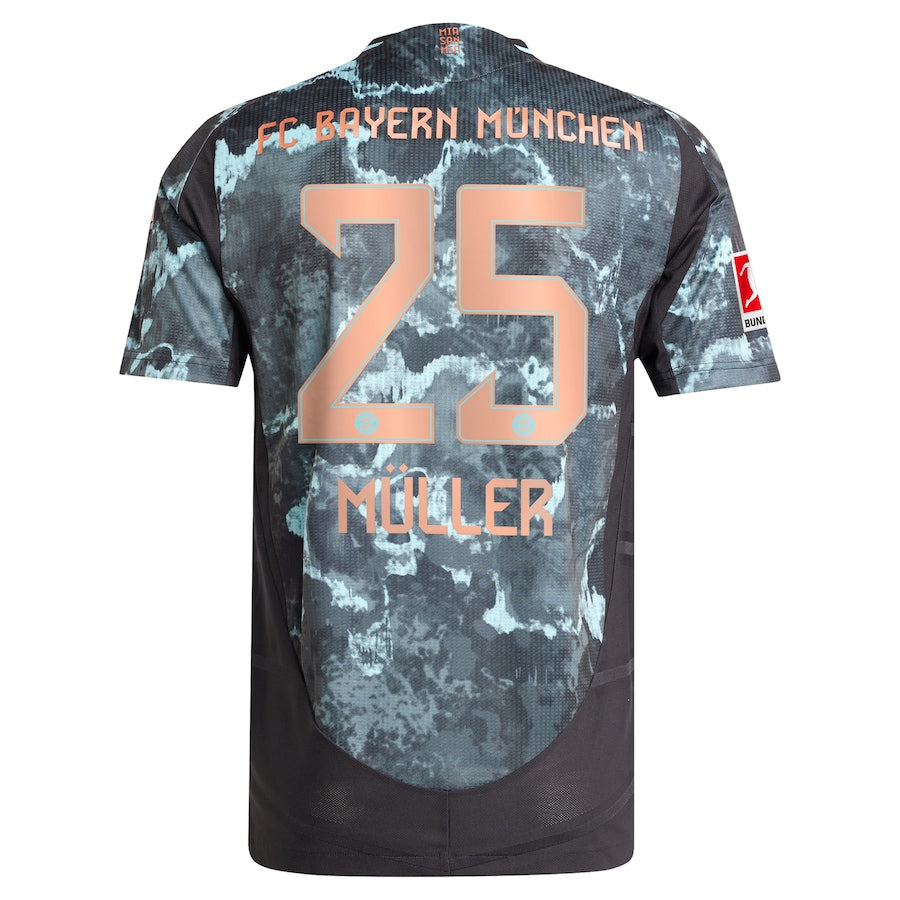 Thomas Müller Bayern Munich 2024/25 Away Player Soccer Shirt - Black