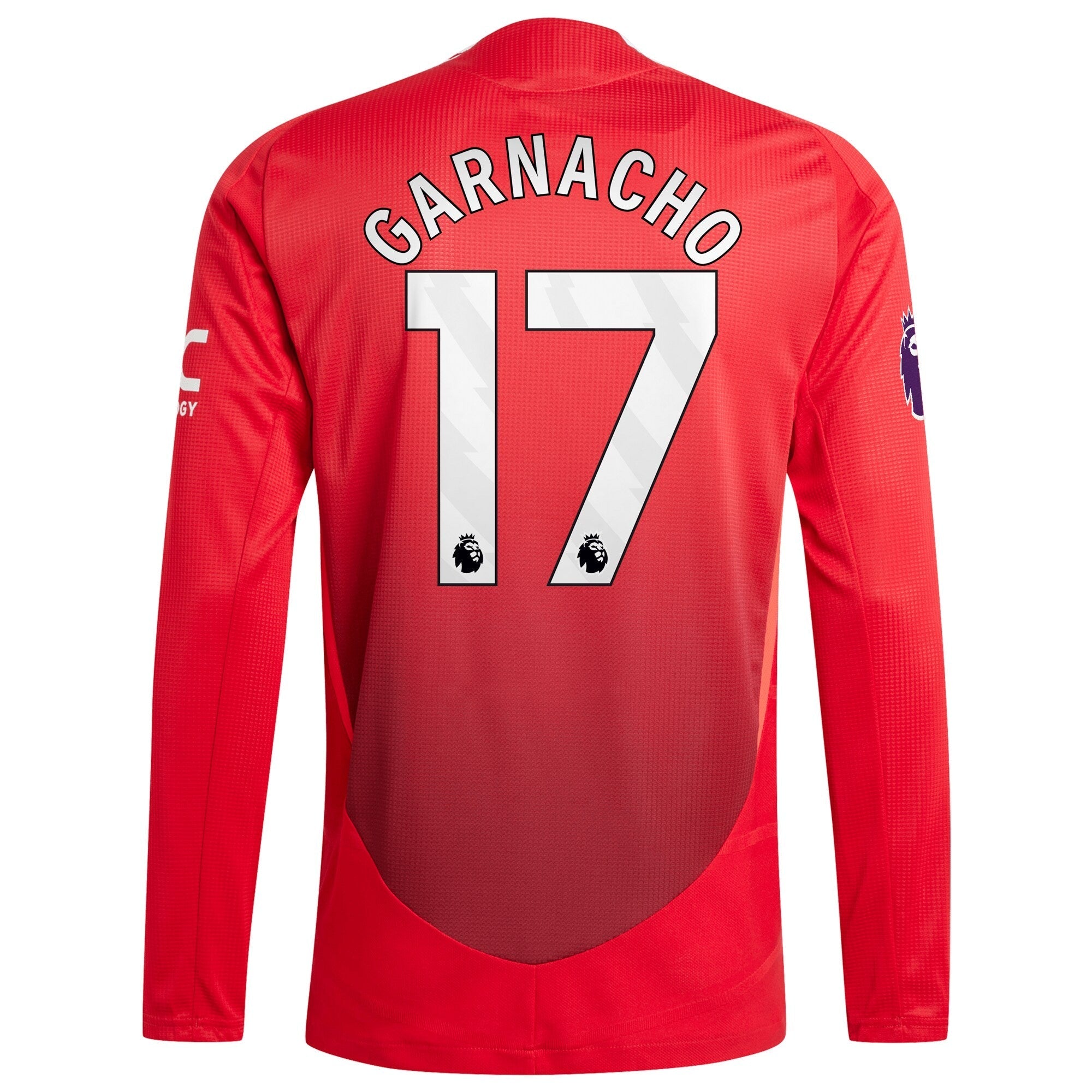 Alejandro Garnacho Manchester United 2024/2025 Home Long Sleeve Player Soccer Shirt - Red
