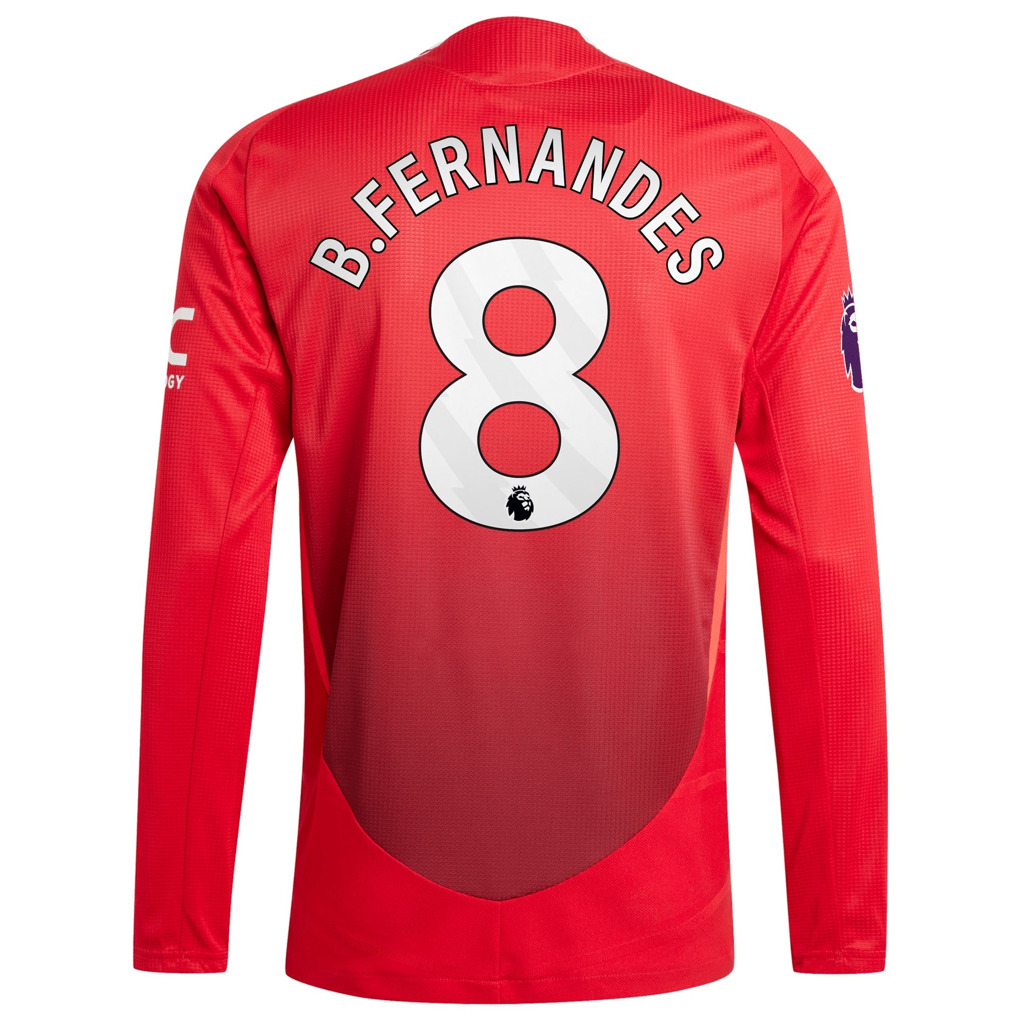 Bruno Fernandes Manchester United 2024/2025 Home Long Sleeve Player Soccer Shirt - Red