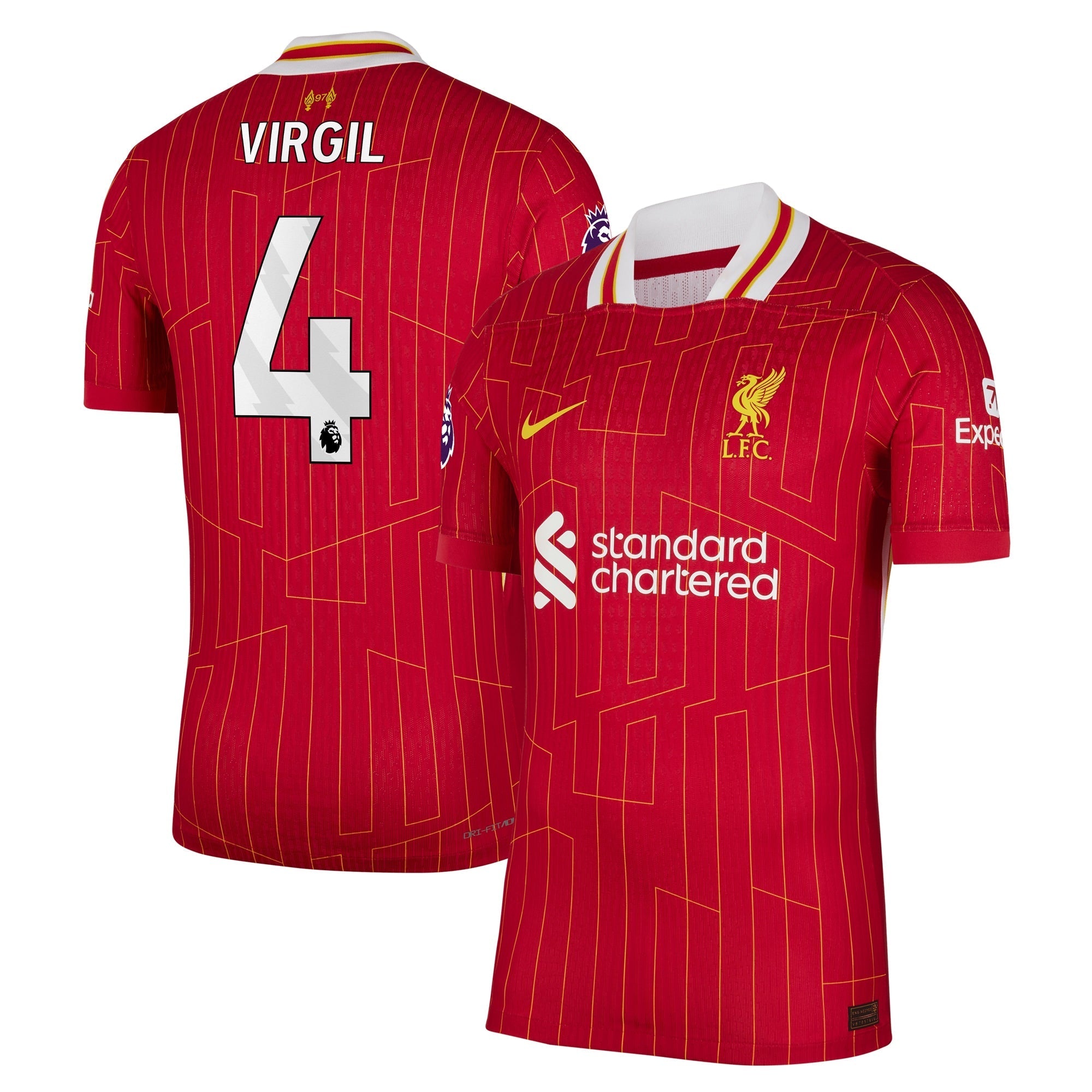Virgil van Dijk Liverpool 2024/2025 Home Player Soccer Shirt – Red
