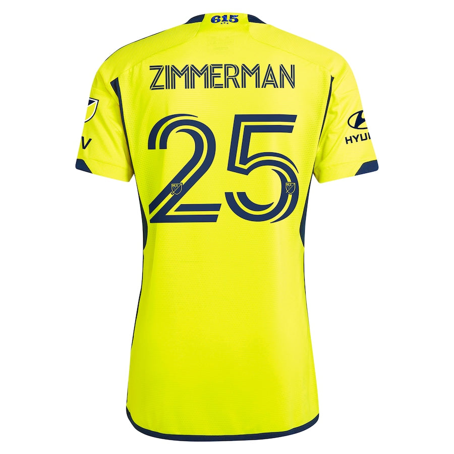 Walker Zimmerman Nashville SC 2024 The 615 Kit Authentic Player Soccer Shirt - Yellow