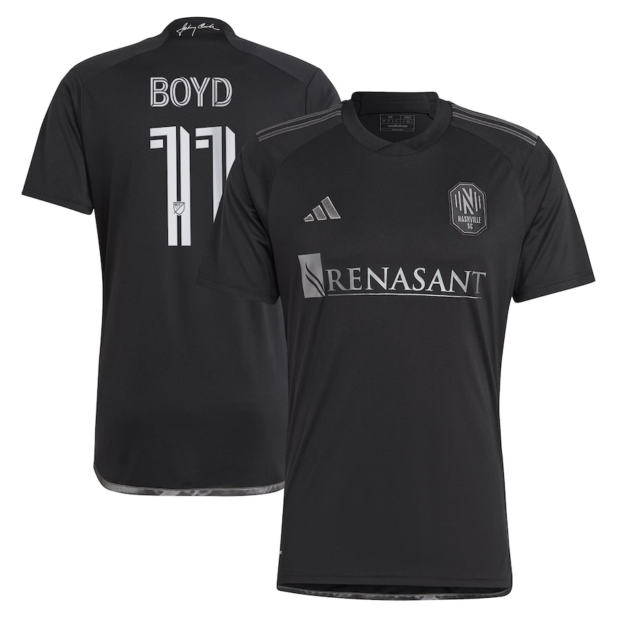 Tyler Boyd Nashville SC 2024 Man In Black Kit Player Soccer Shirt - Black