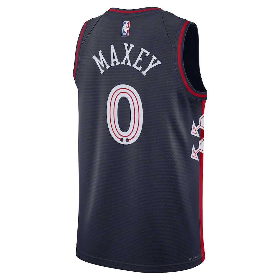 Tyrese Maxey Philadelphia 76ers Unisex 2023/24 Swingman Shirt - Navy - City Edition