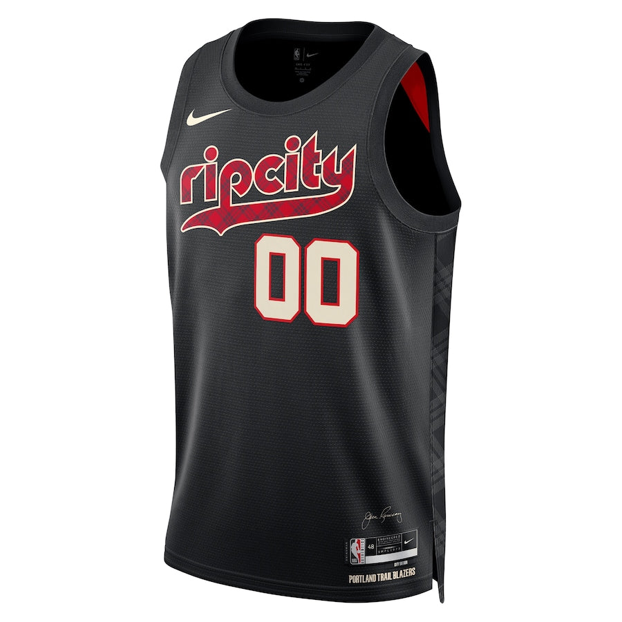 Portland Trail Blazers Unisex 2023/24 customized Swingman Shirt - Black - City Edition