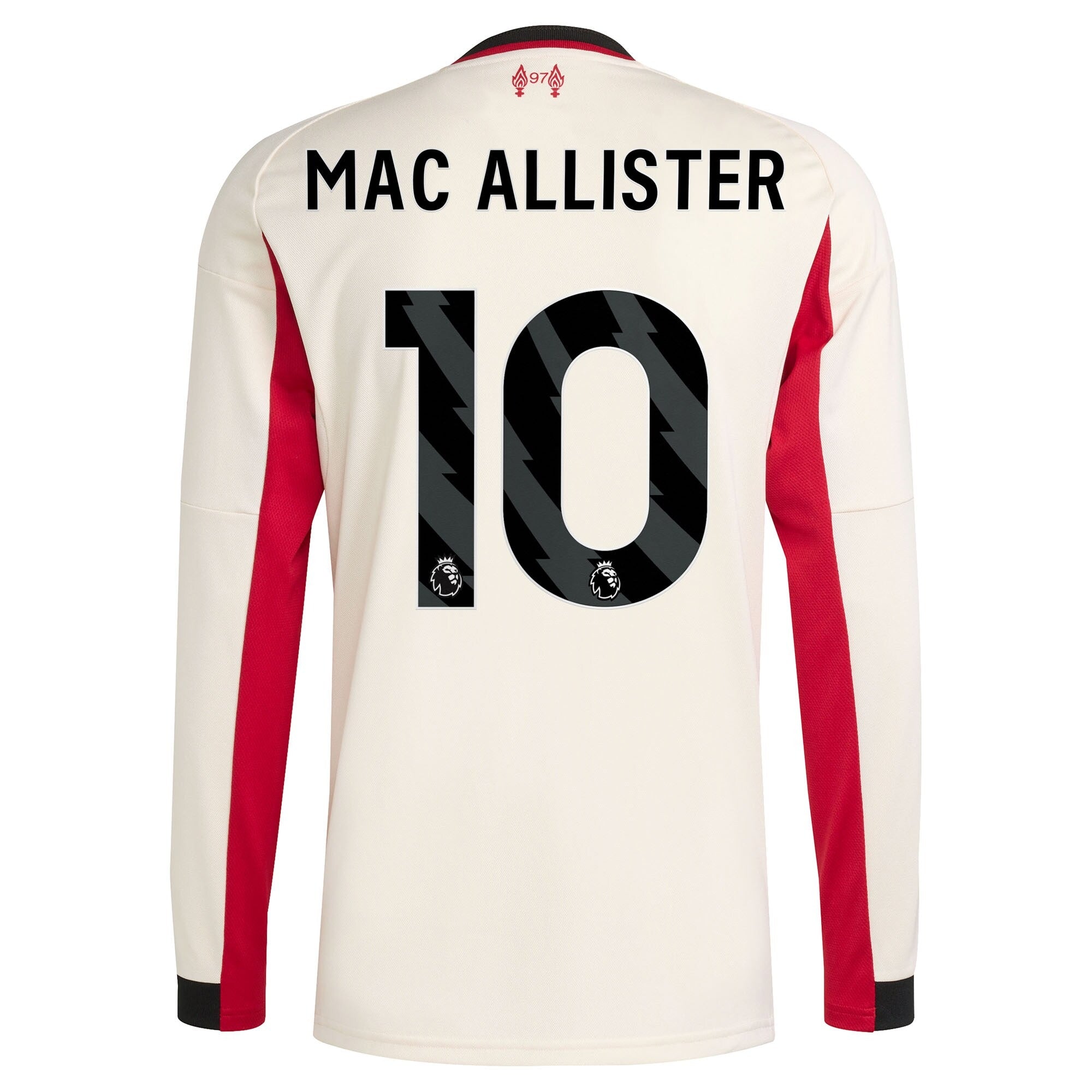 Alexis Mac Allister Liverpool 2025/26 Away Long Sleeve Player Soccer Shirt - White
