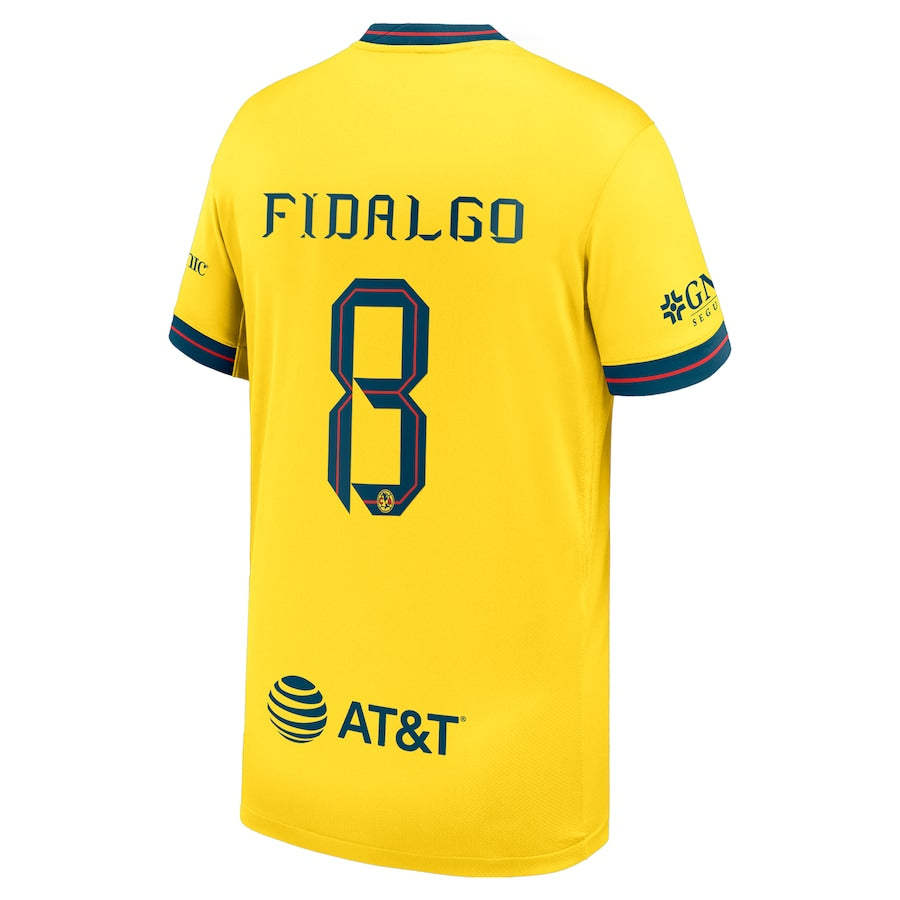 Álvaro Fidalgo Club America 2024/25 Home Player Soccer Shirt - Yellow