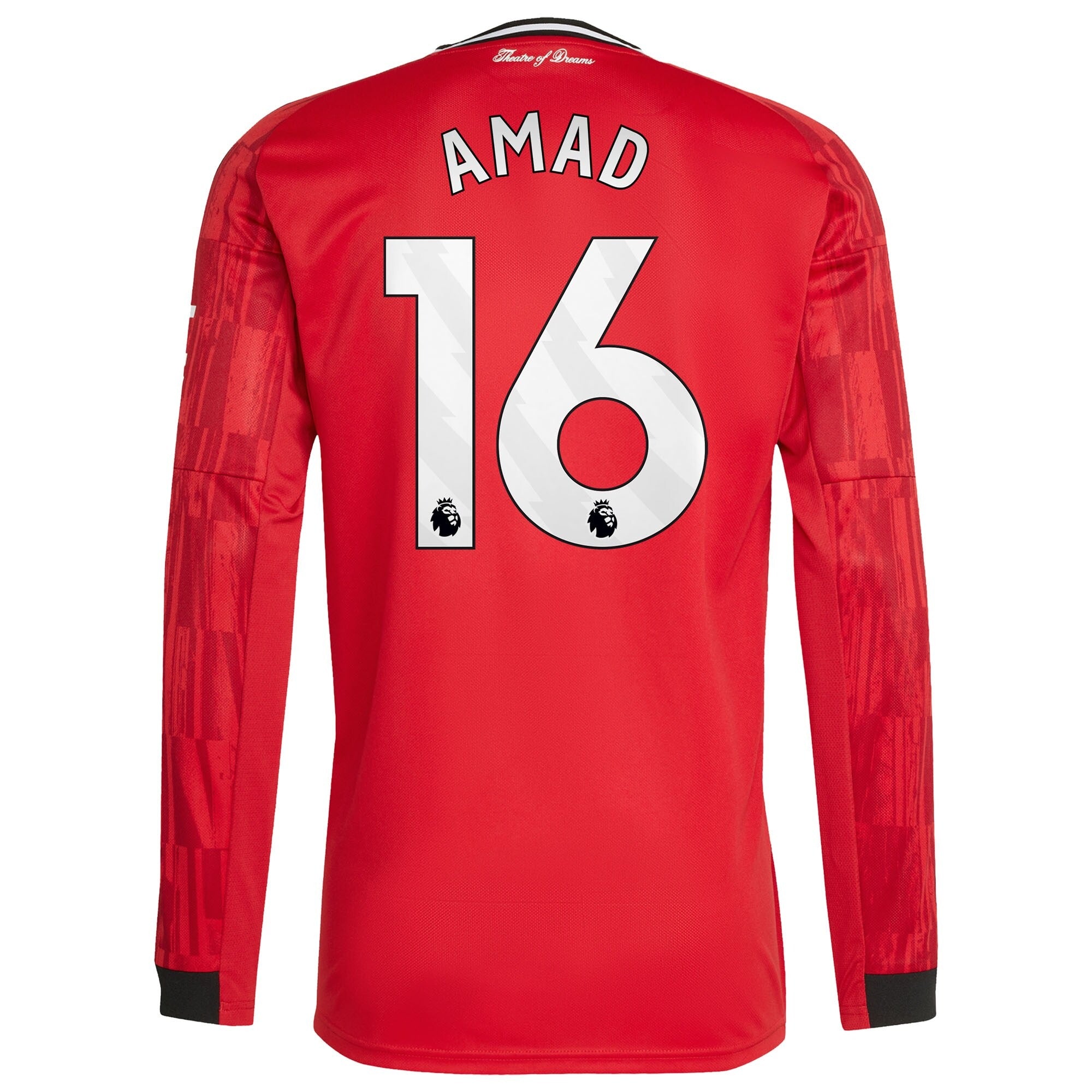 Amad Diallo Manchester United Home 2025/26 Player Long Sleeve Soccer Shirt - Red