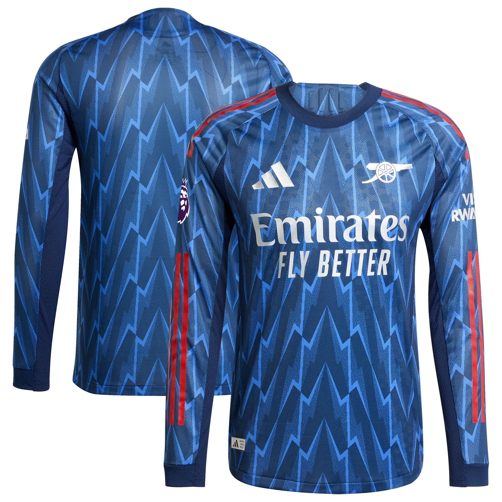 Arsenal 2025/26 Away Long Sleeve Soccer Shirt with Patch - Blue
