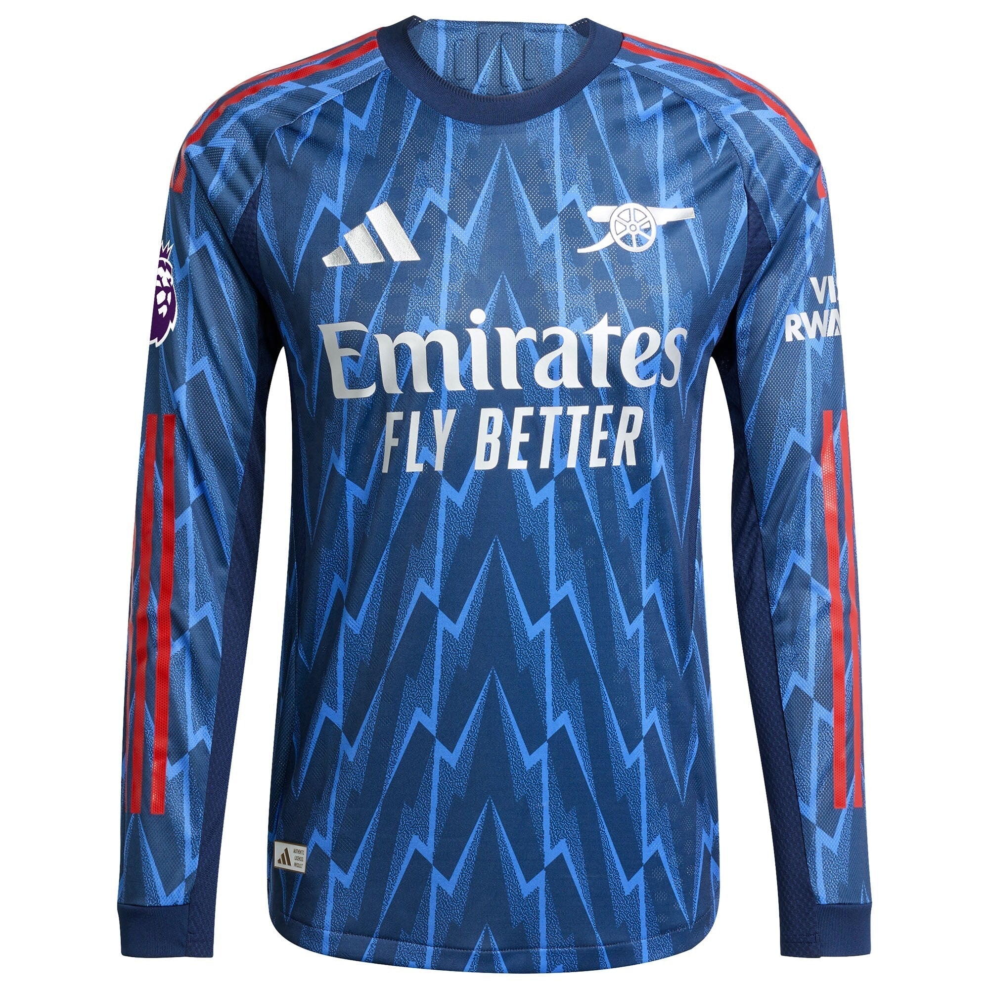 Arsenal 2025/26 Away Long Sleeve Soccer Shirt with Patch - Blue