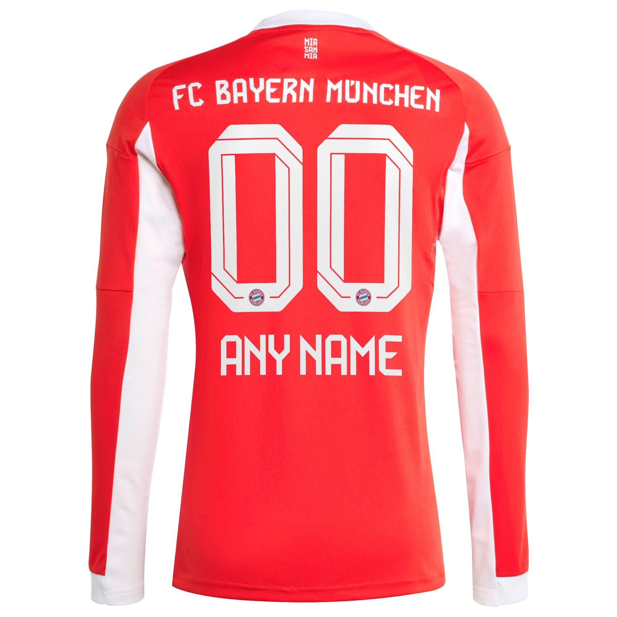 Bayern Munich 2025/26 Home Long Sleeve Custom Soccer Shirt - Red