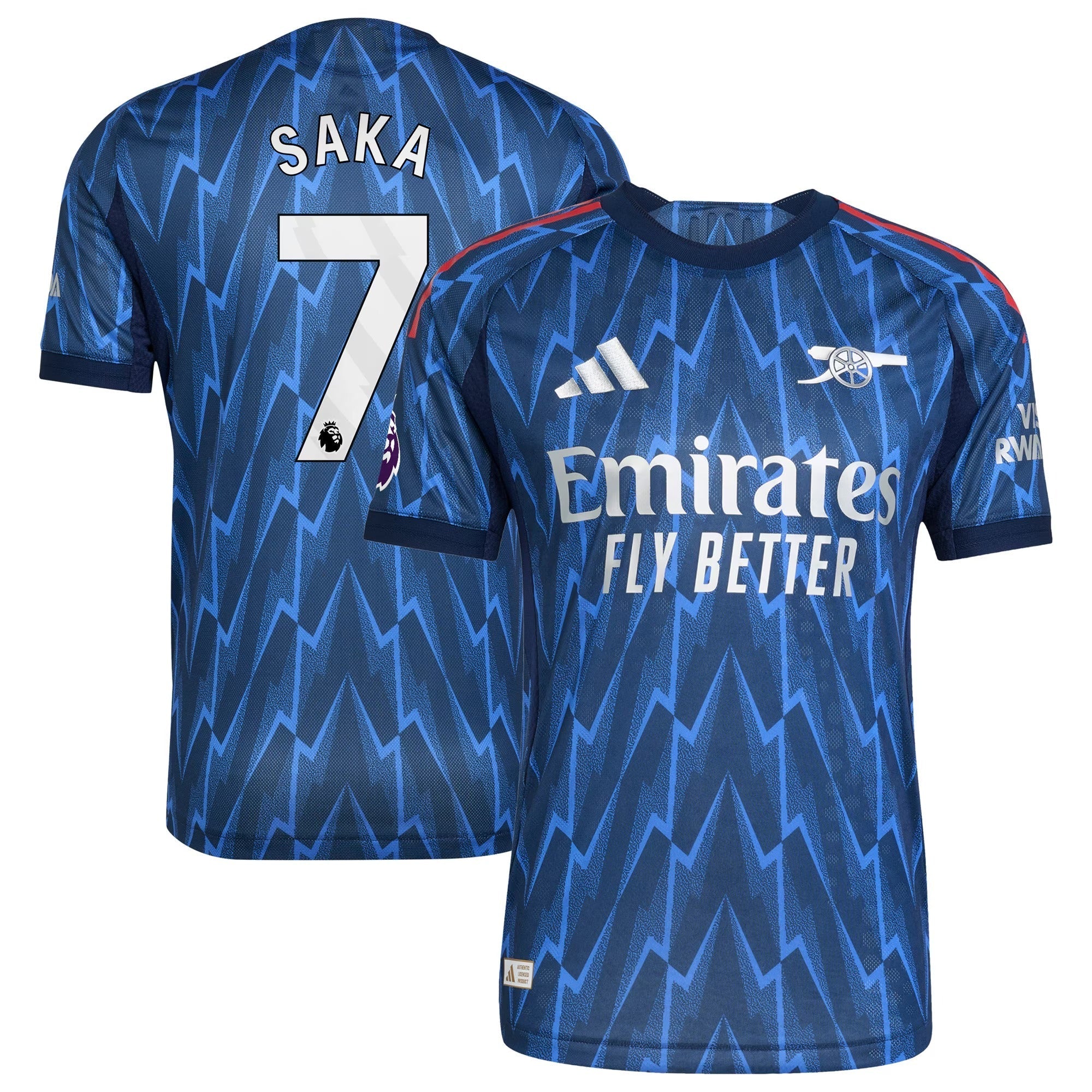 Bukayo Saka Arsenal 2025/26 Away Player Soccer Shirt - Blue