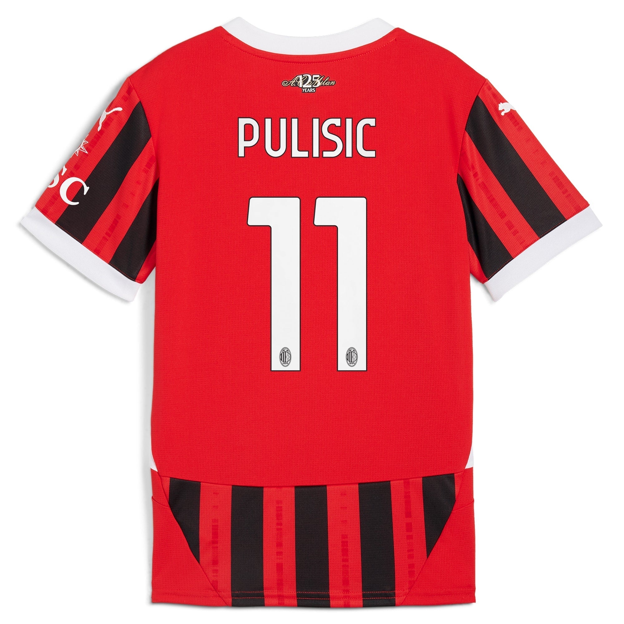 Christian Pulisic AC Milan 2024/25 Home Player Soccer Shirt - Red