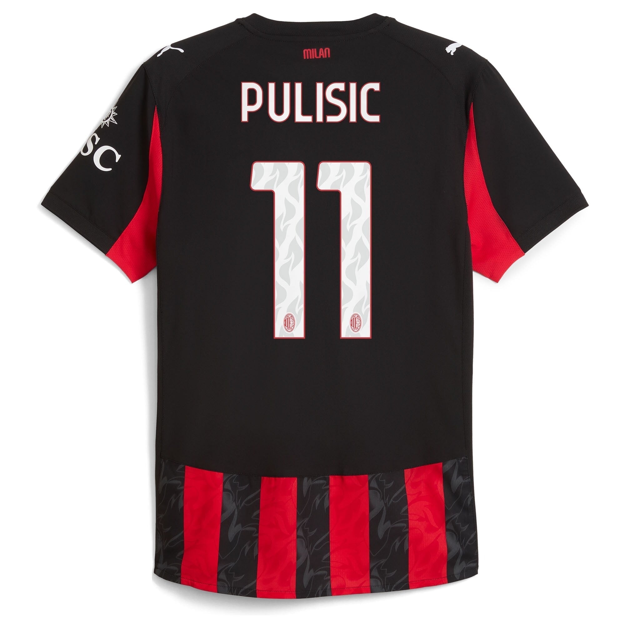 Christian Pulisic AC Milan 2025/26 Home Player Soccer Shirt - Red
