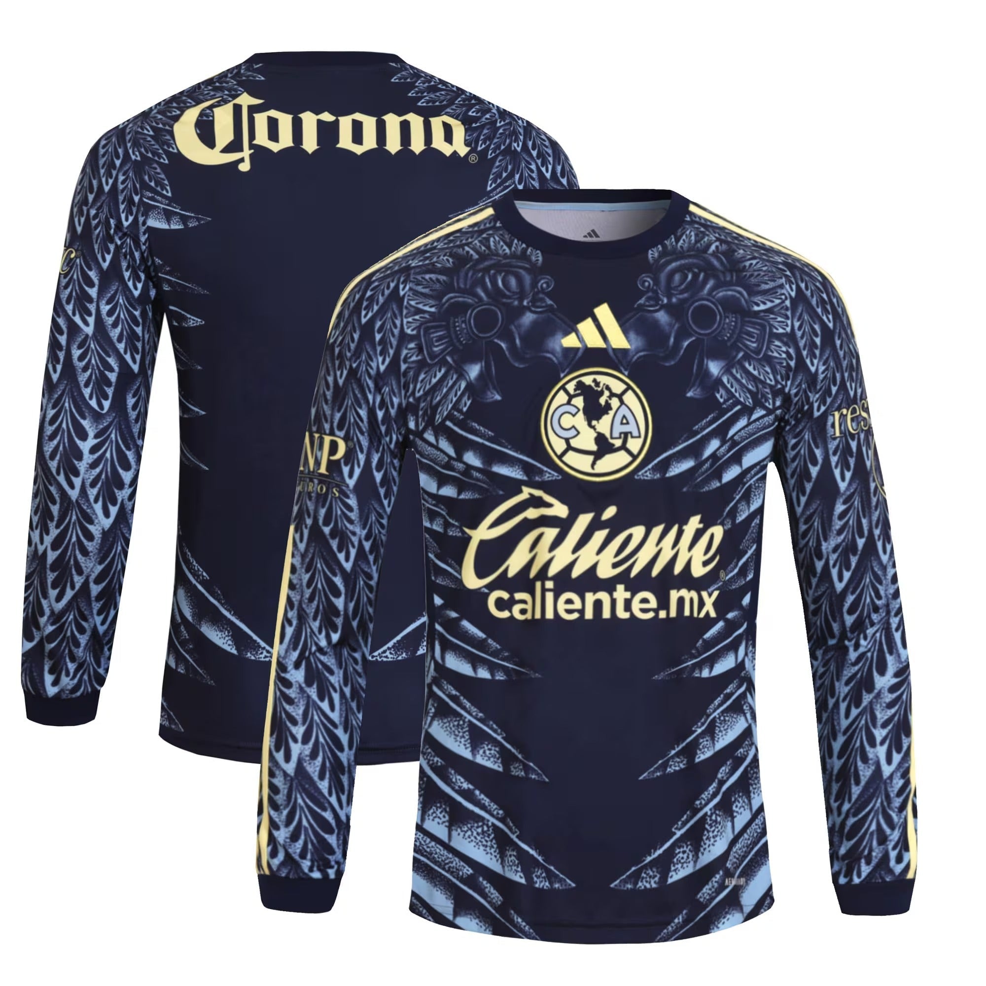 Club America 2025/26 Away Long Sleeve Soccer Shirt - Navy