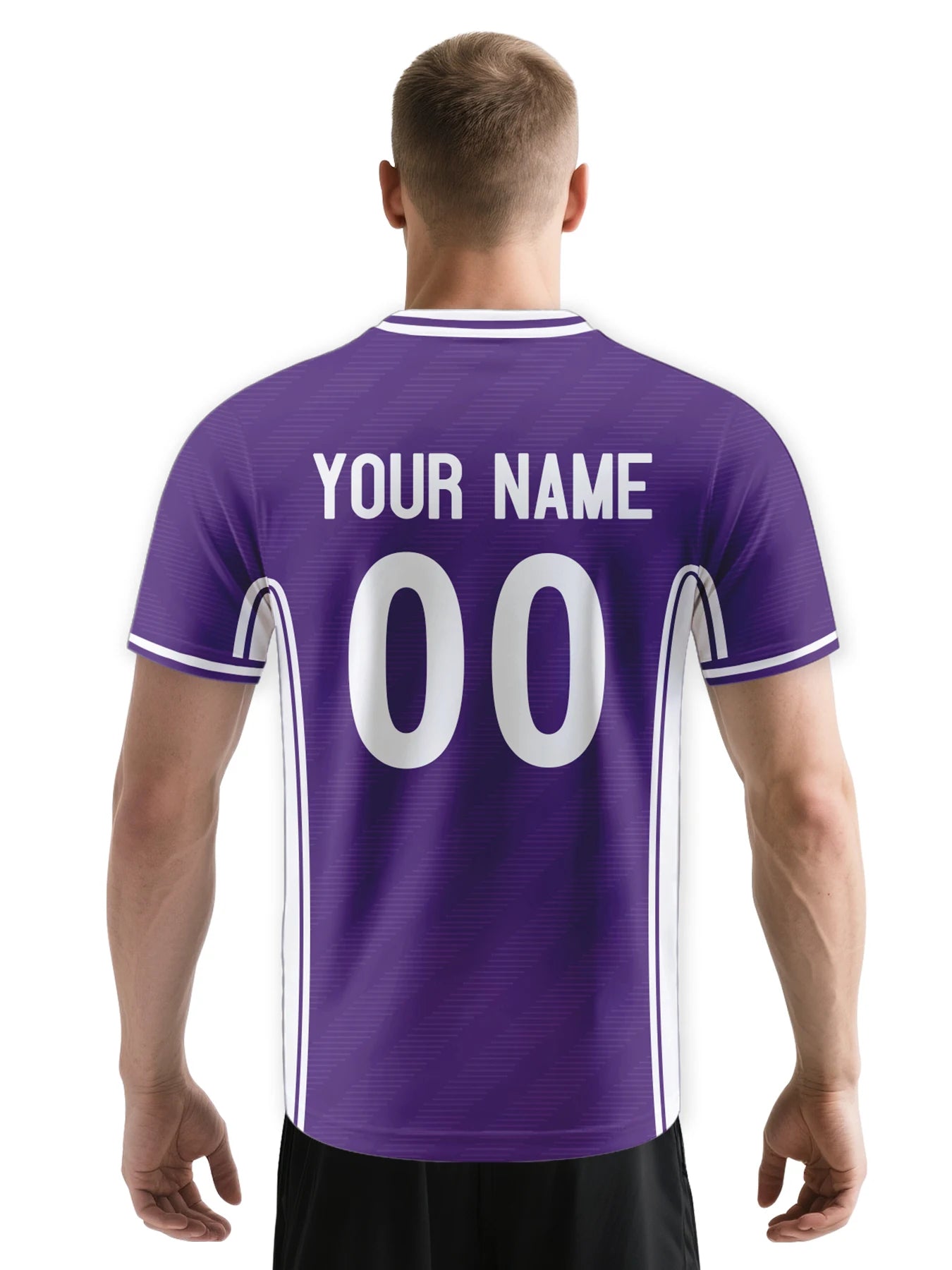 Custom Purple Soccer Jersey - Personalized Men's Football Team Shirt with Name and Number