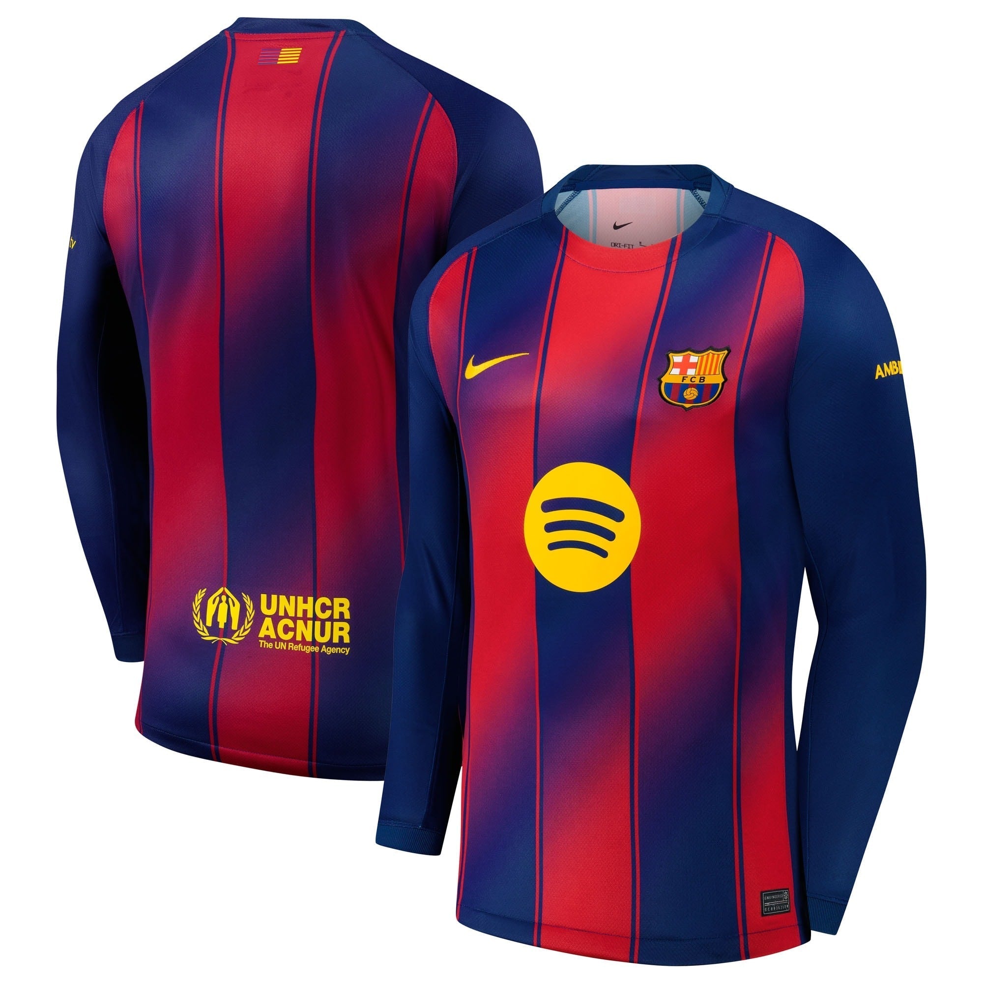 Barcelona 2025/26 Home Long Sleeve Soccer Shirt – Navy