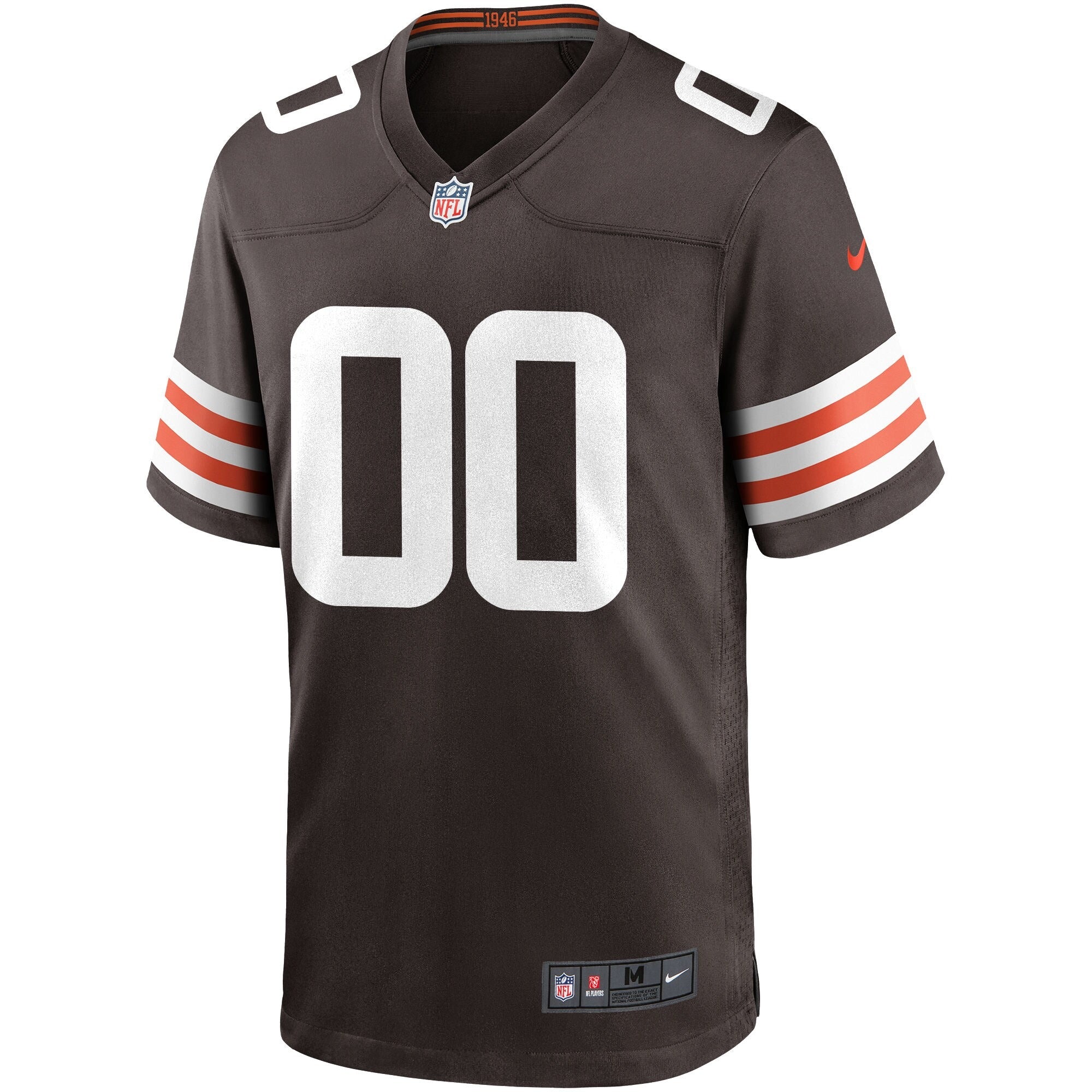 Cleveland Browns Custom Game Soccer Shirt - Brown