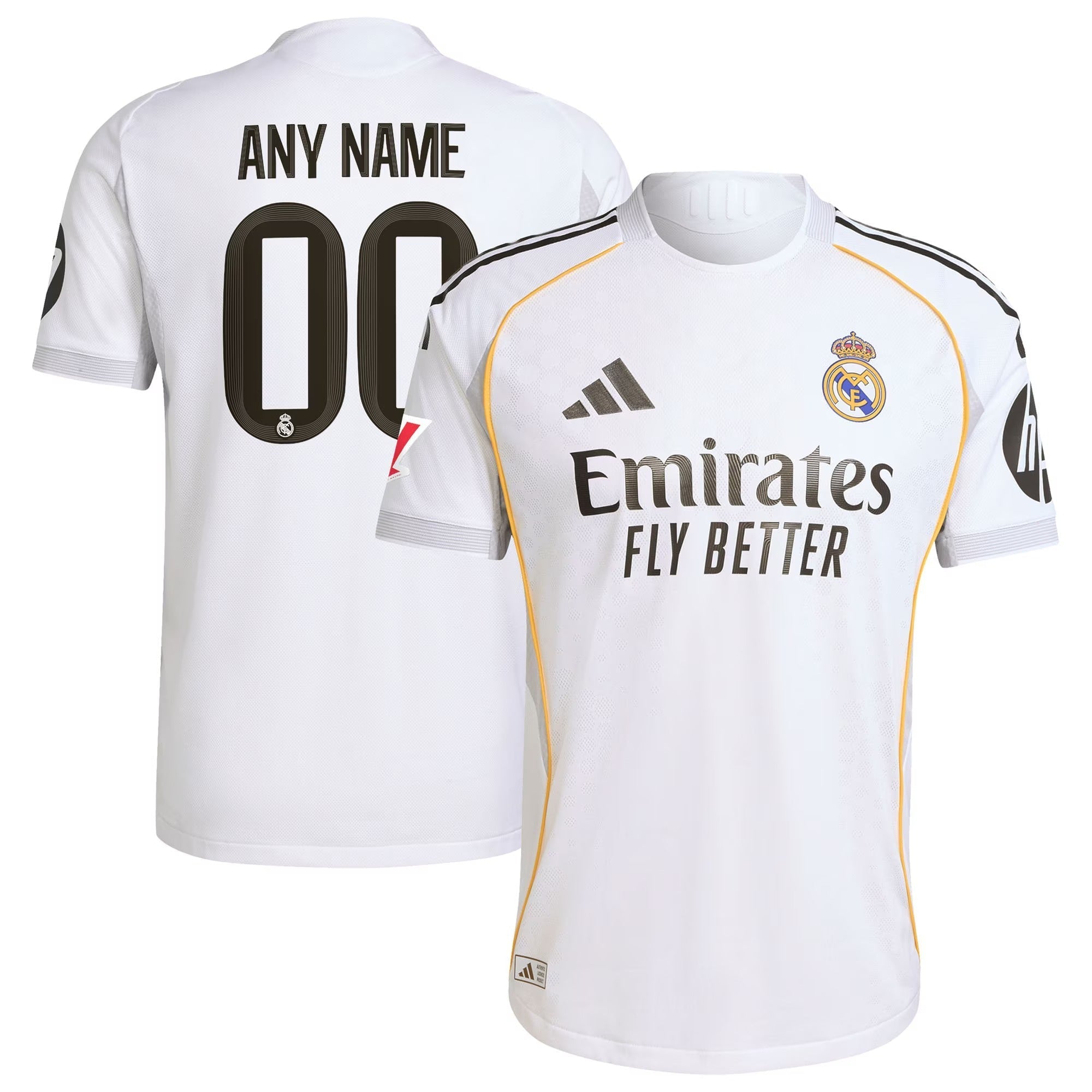 Real Madrid 2025/26 Home Authentic Custom Soccer Shirt – White