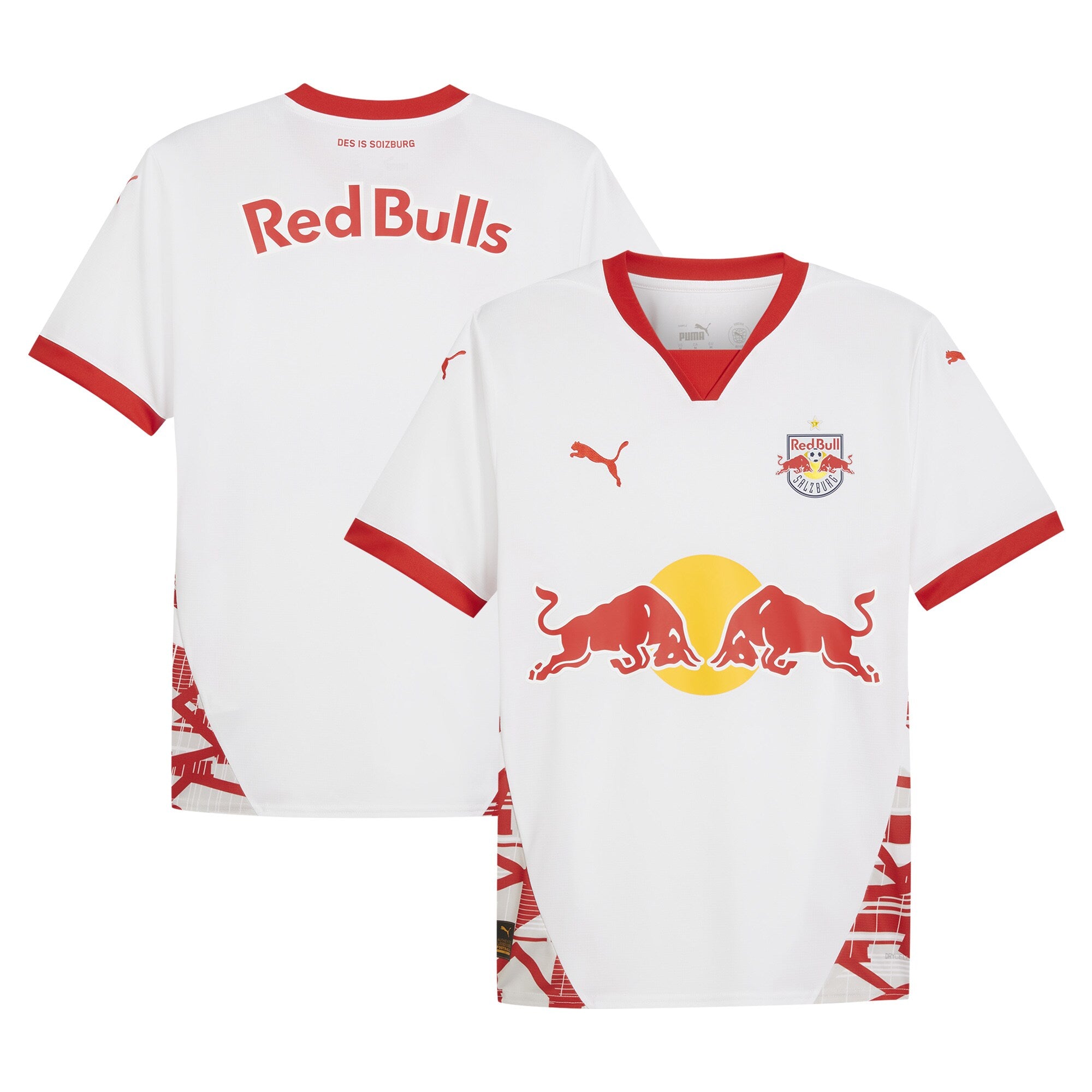 Red Bull Salzburg 2024/25 Home Custom Soccer Shirt - White