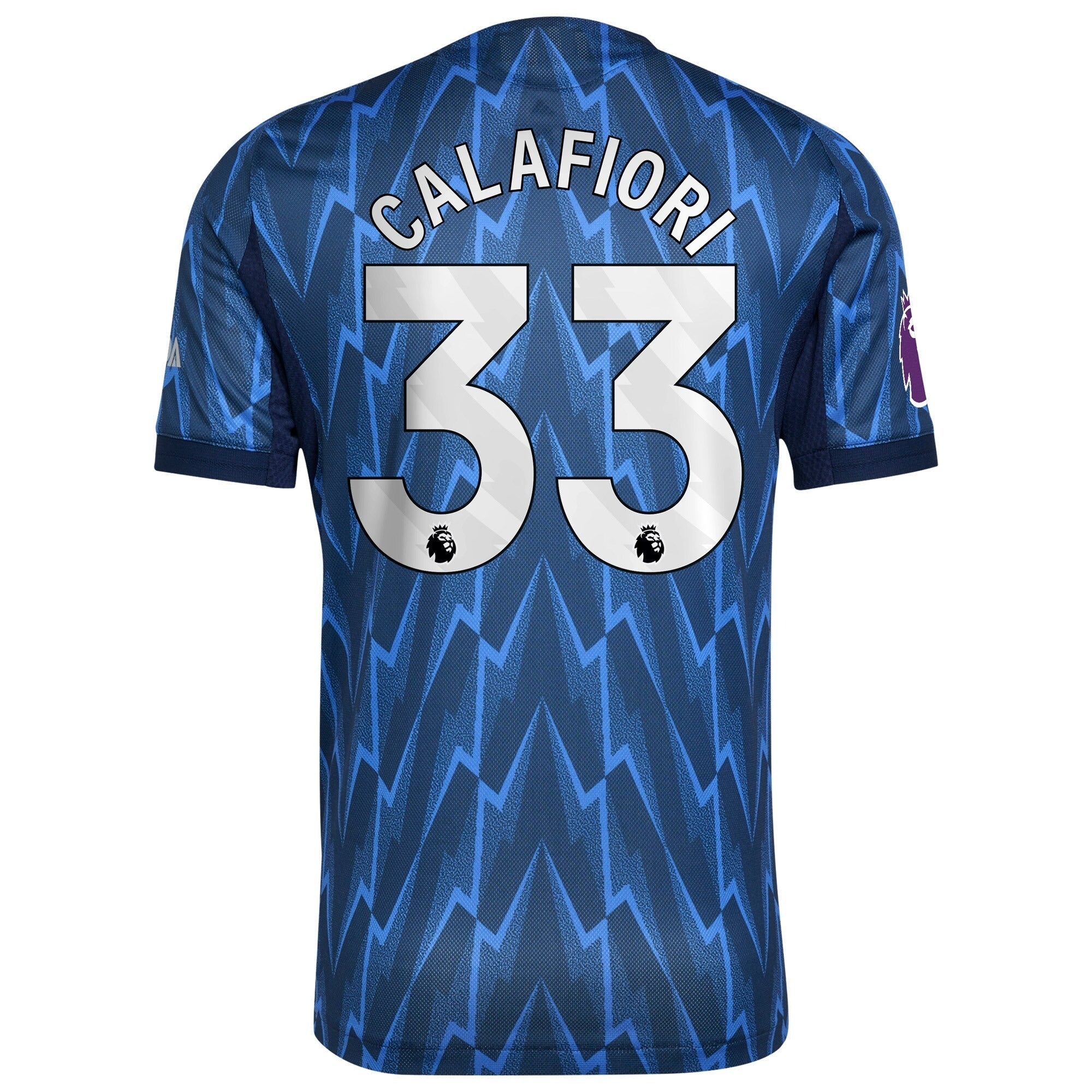Riccardo Calafiori Arsenal 2025/26 Away Player Soccer Shirt - Blue
