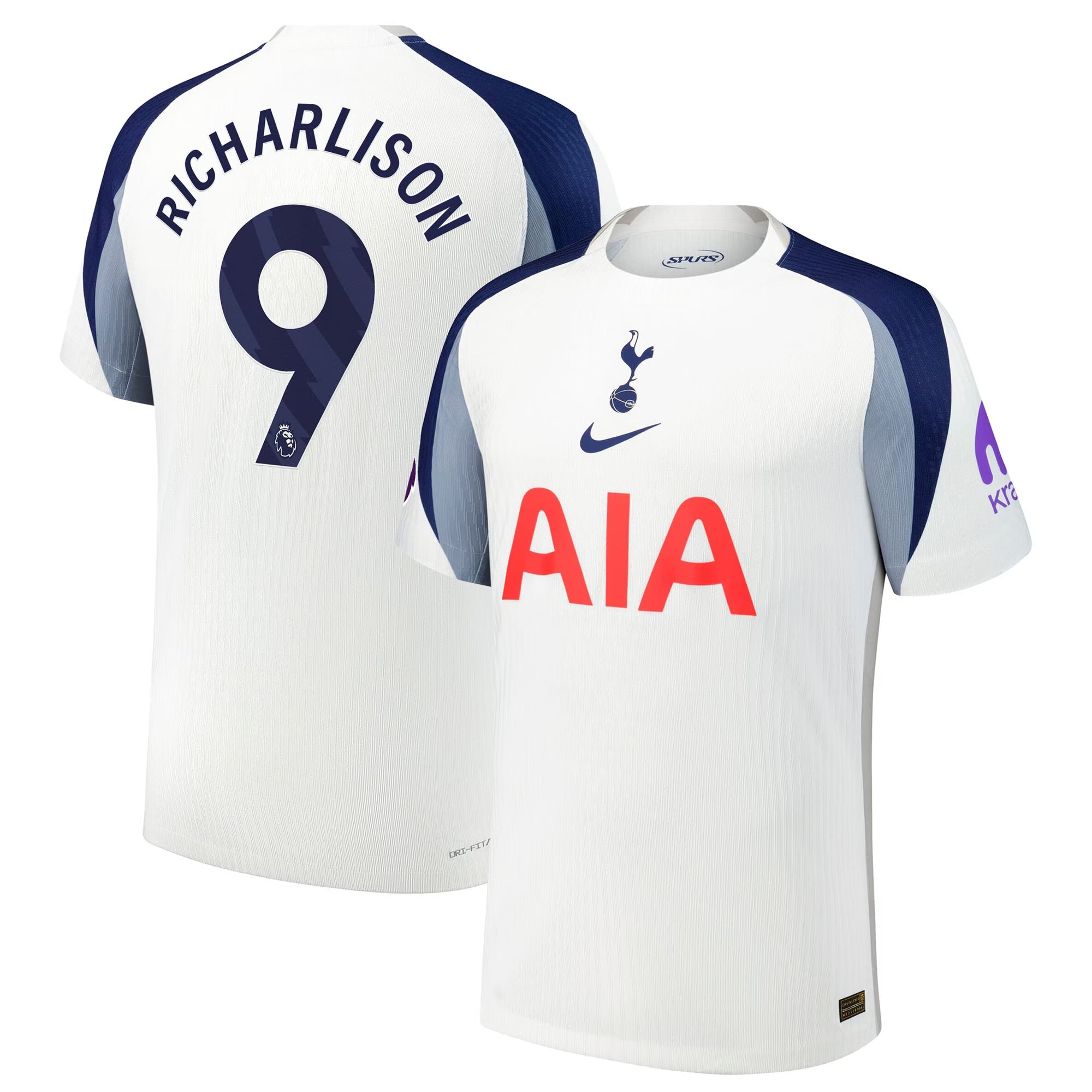 Richarlison Tottenham Hotspur 2025/26 Home Player Soccer Shirt - White