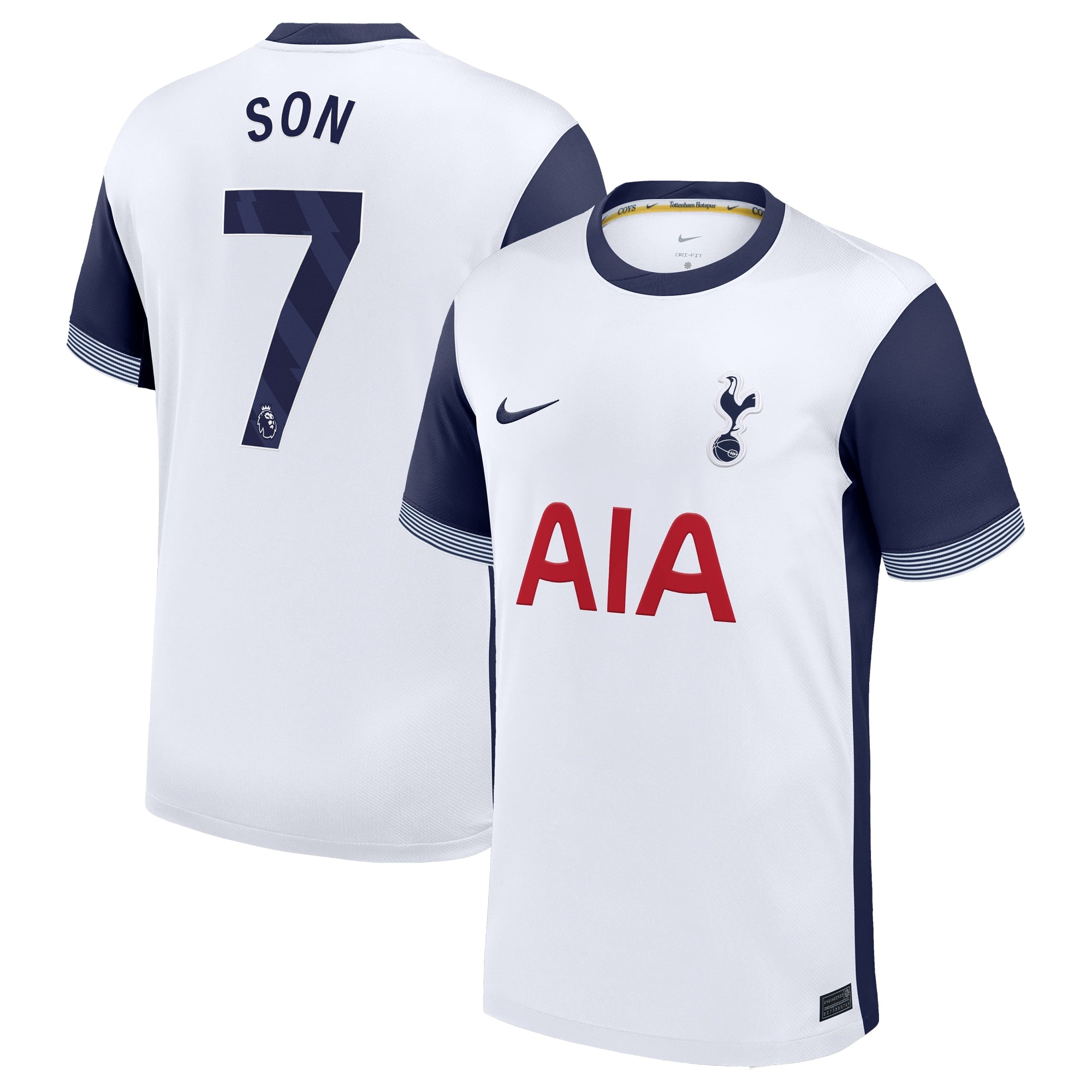 Son Heung-Min Tottenham Hotspur 2024/2025 Home Player Soccer Shirt - White