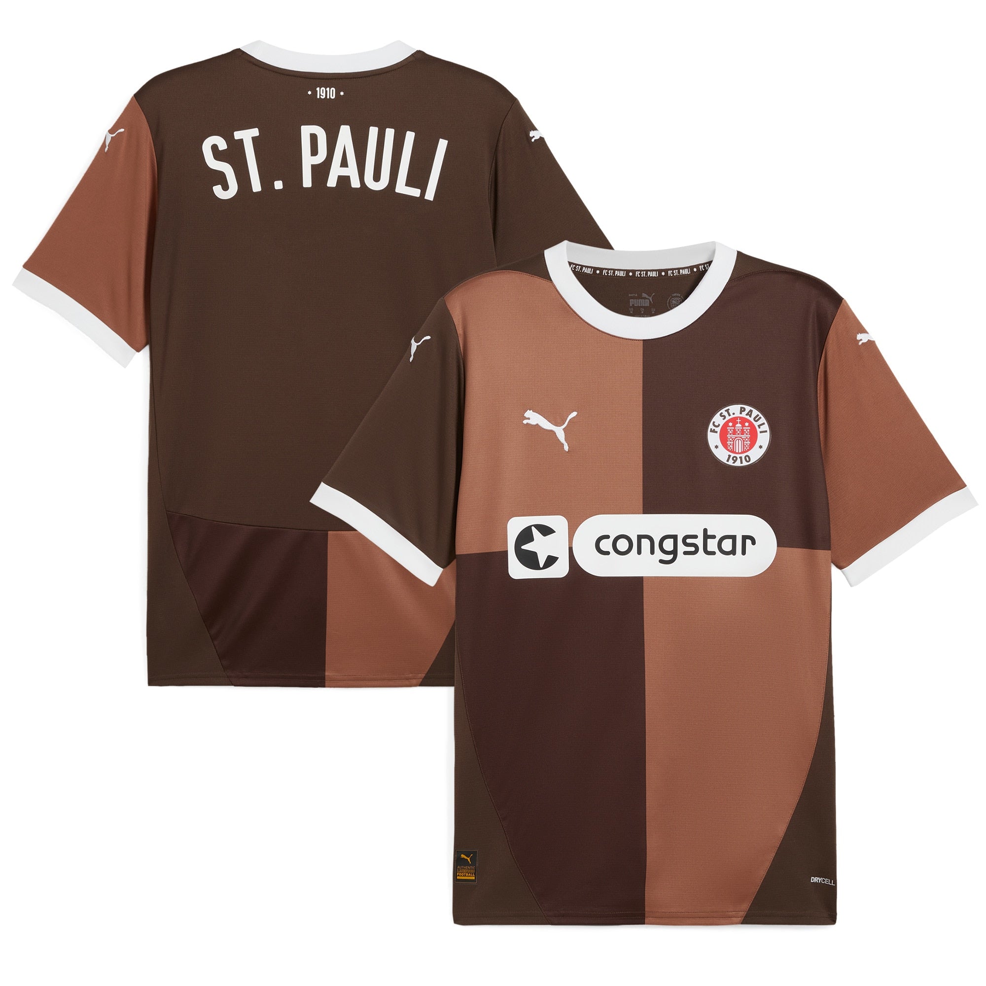 St. Pauli 2024/25 Home Custom Soccer Shirt - Brown