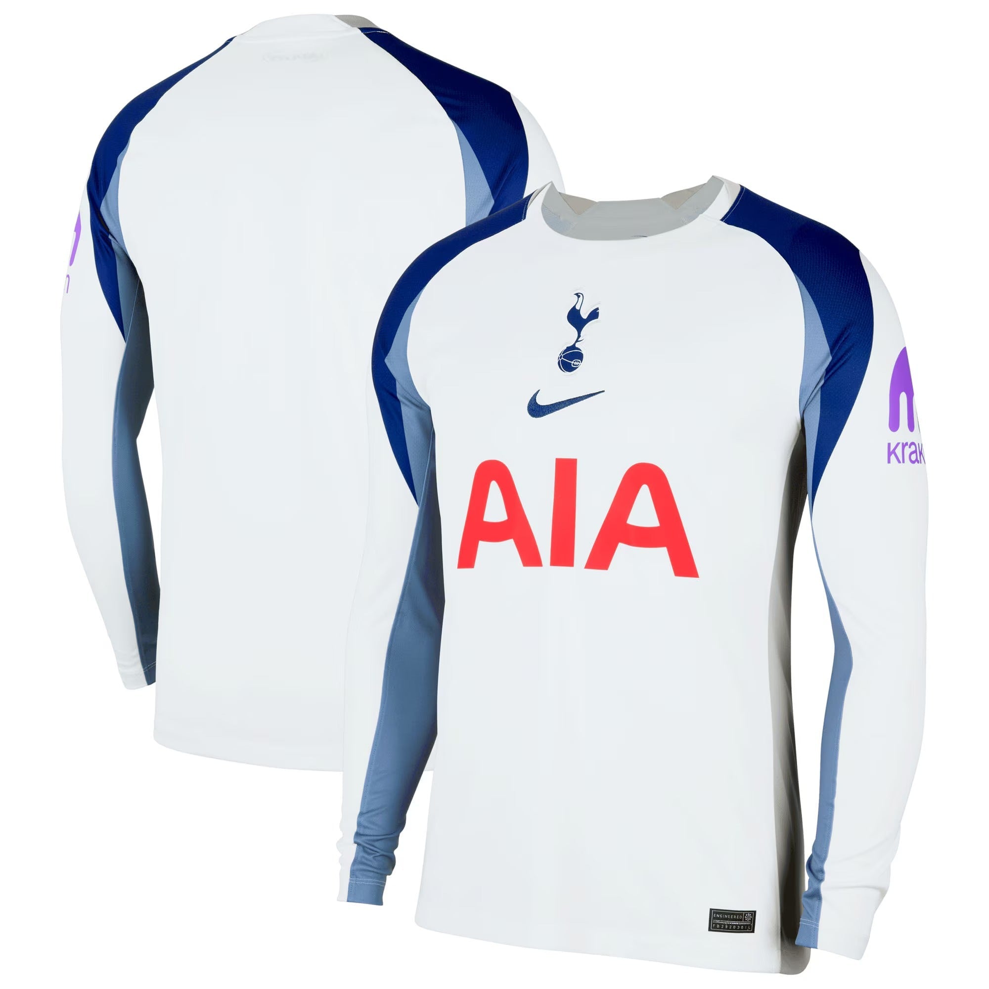 Tottenham Hotspur 2025/26 Home Long Sleeve Soccer Shirt - White