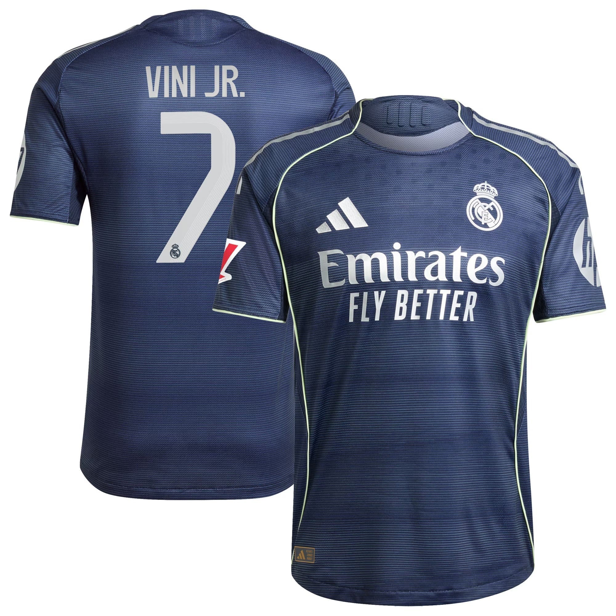 Vini Jr. Real Madrid 2025/26 Away Player Soccer Shirt - Blue