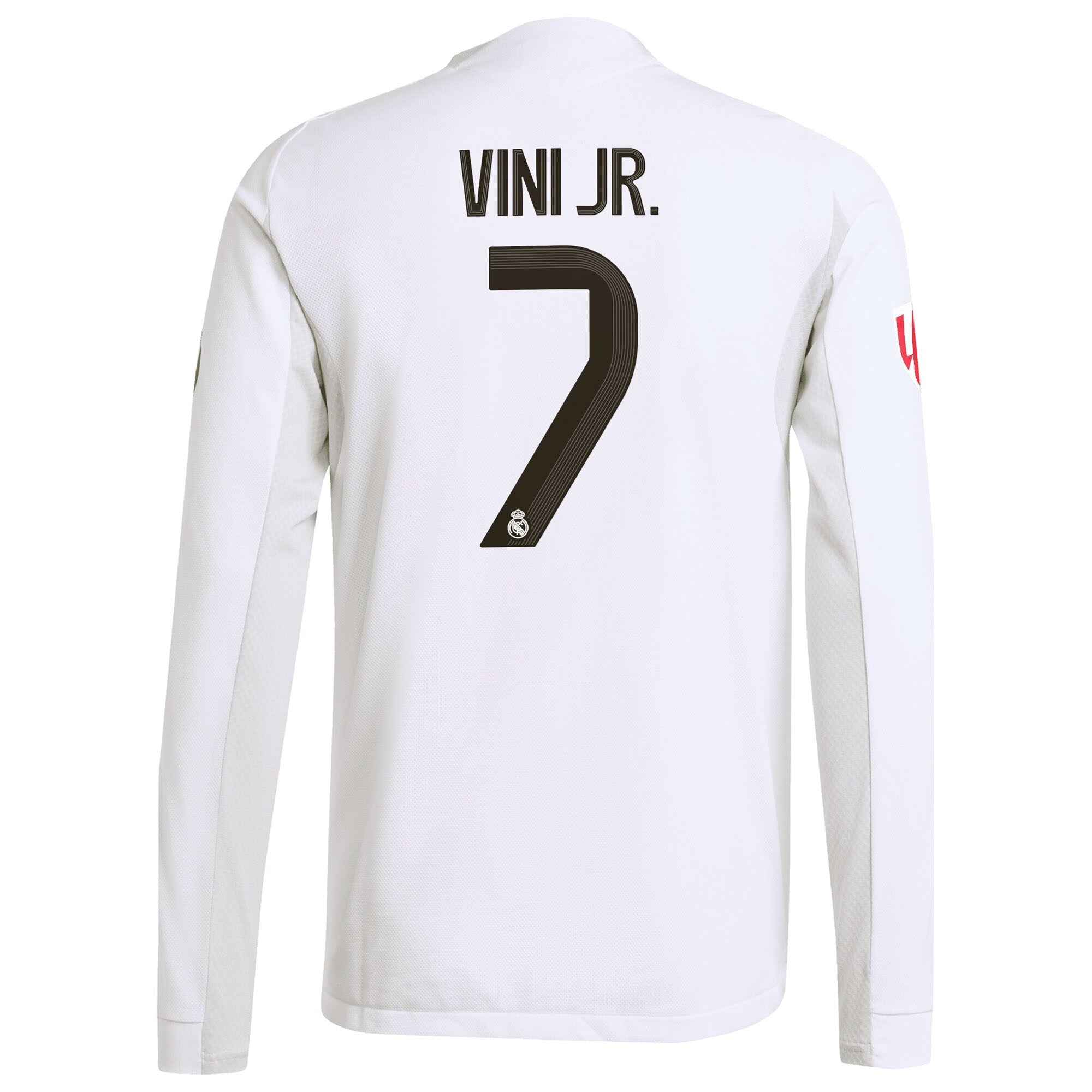 Vini Jr. Real Madrid 2025/26 Home Long Sleeve Soccer Shirt - White