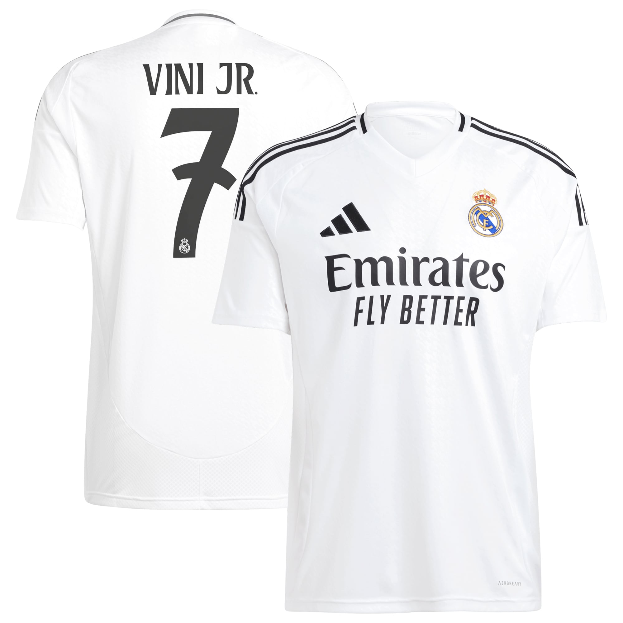 Vini Jr. Real Madrid 2024/2025 Home Player Soccer Shirt - White