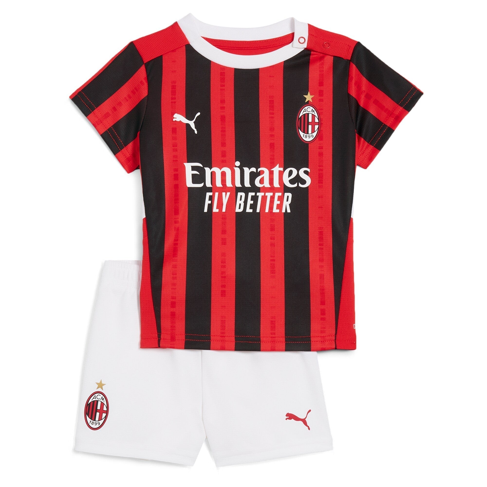 AC Milan Home Babykit 2024-25 Little Kids Custom Soccer Shirt - Red