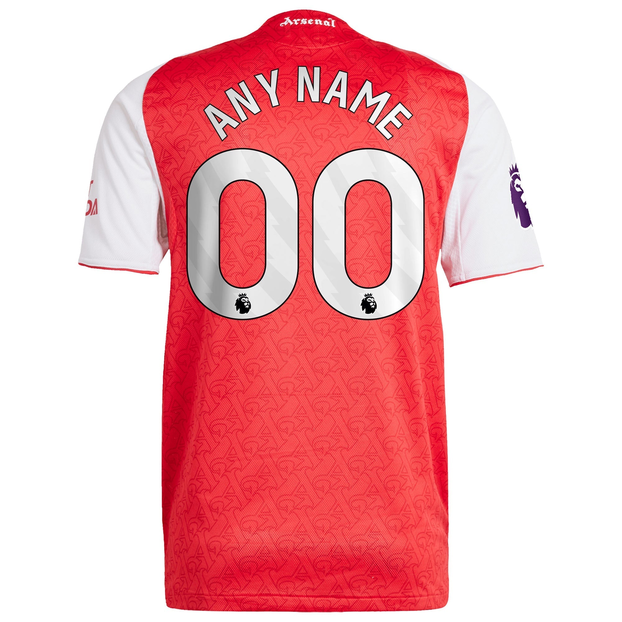 adidas Arsenal 2025 home Custom jersey red and white with personalized name and number 00 on back