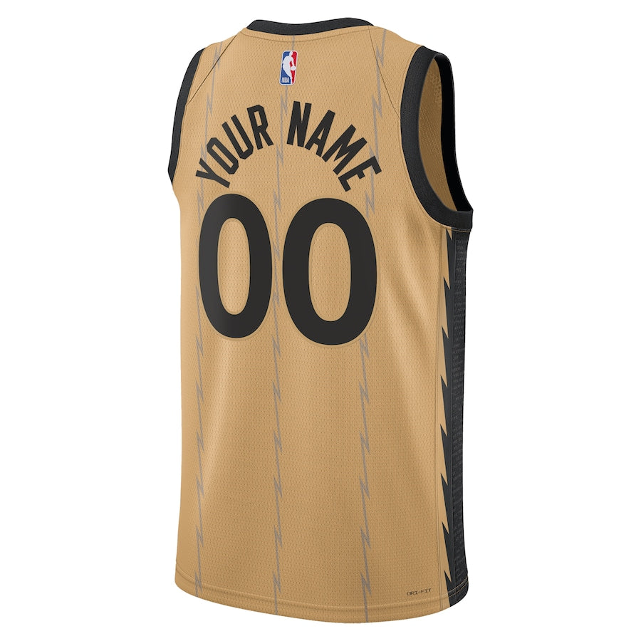 Toronto Raptors Unisex 2023/24 customized Swingman Shirt - Gold - City Edition