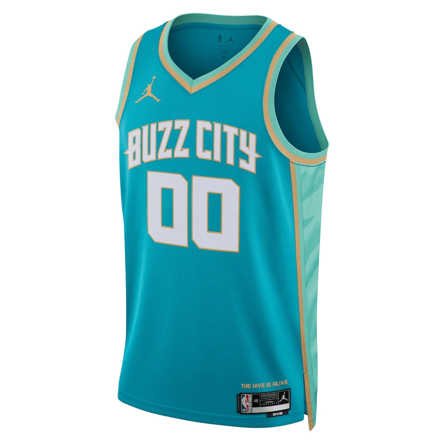 Charlotte Hornets Jordan Brand Unisex 2023/24 customized Swingman Shirt - Teal - City Edition