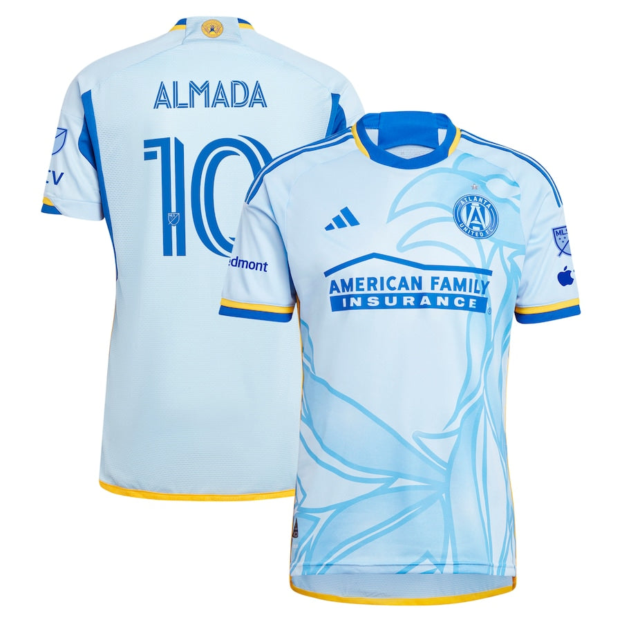 Thiago Almada Atlanta United FC 2024 The Resurgens Kit Authentic Player Soccer Shirt - Light Blue