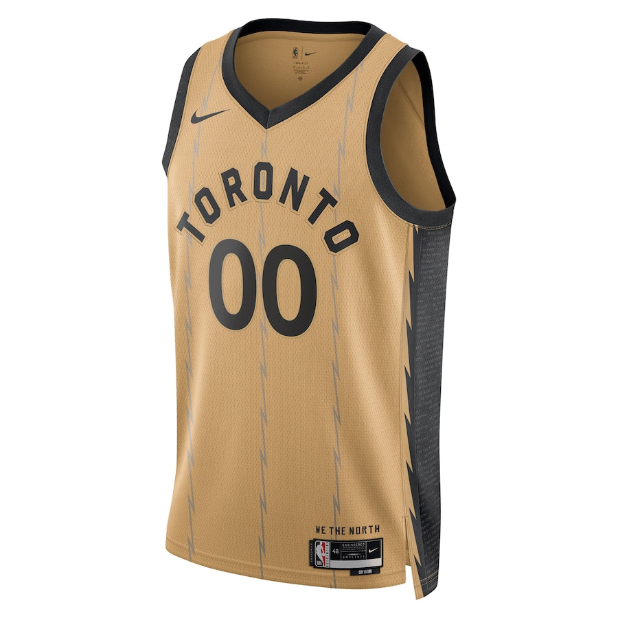 Toronto Raptors Unisex 2023/24 customized Swingman Shirt - Gold - City Edition