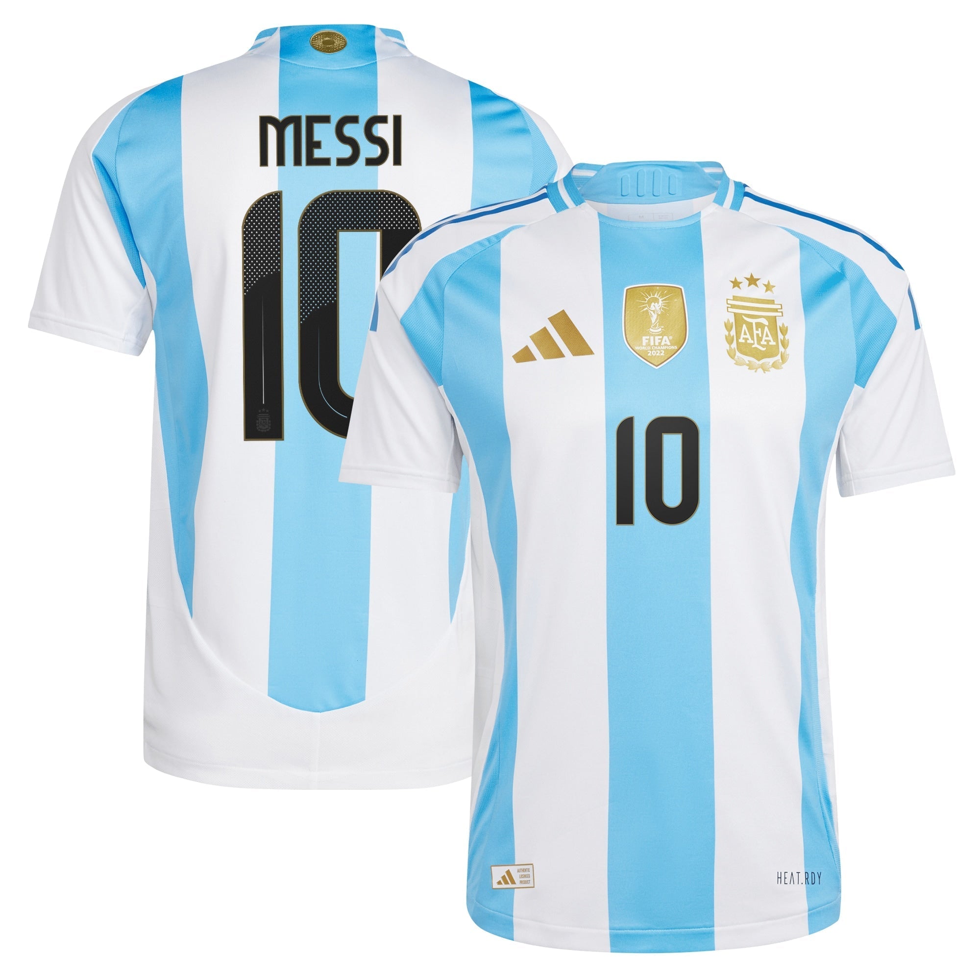 Lionel Messi Argentina National Team 2024 Home Player Soccer Shirt - White