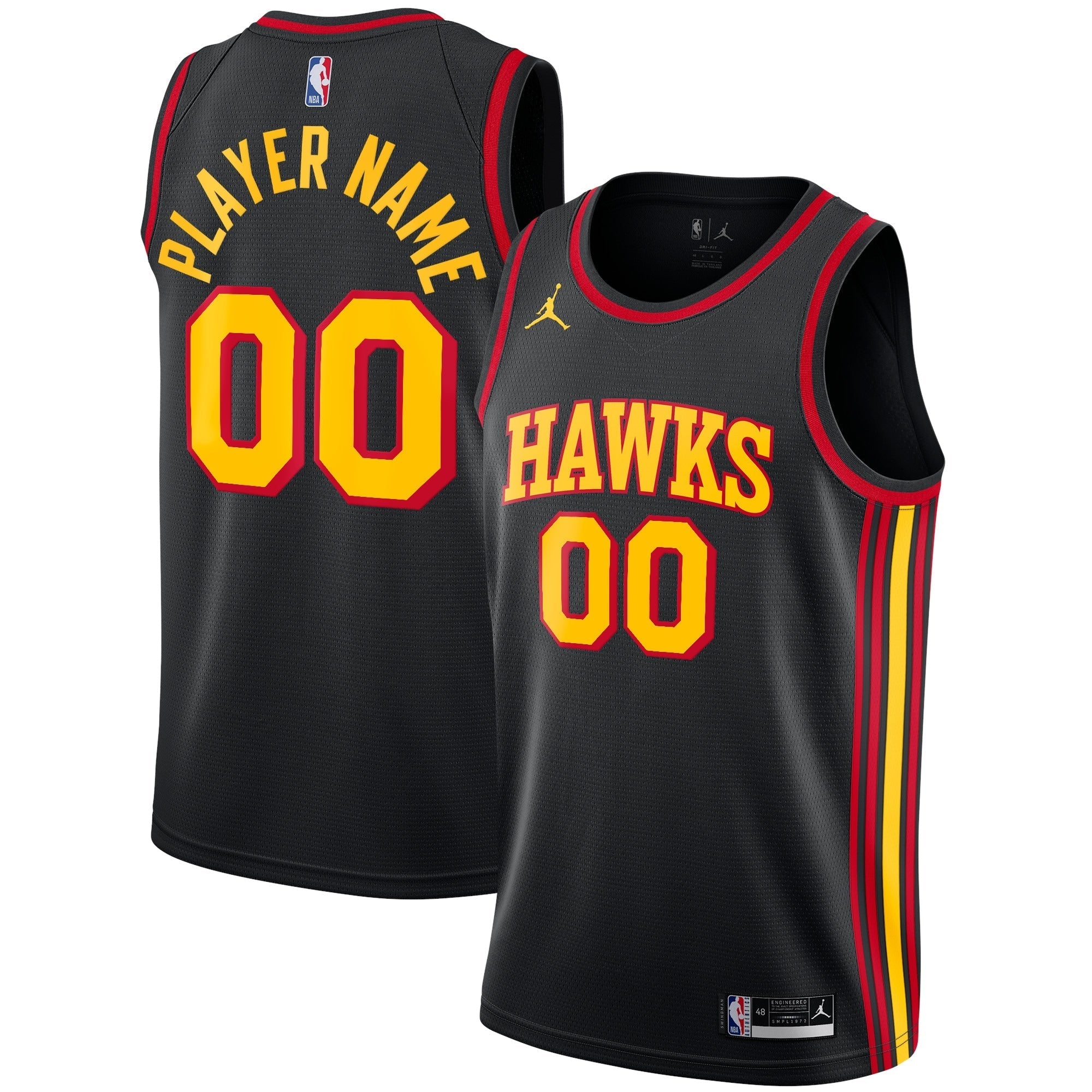 Atlanta Hawks Jordan Brand Swingman customized Shirt - Statement Edition - Black
