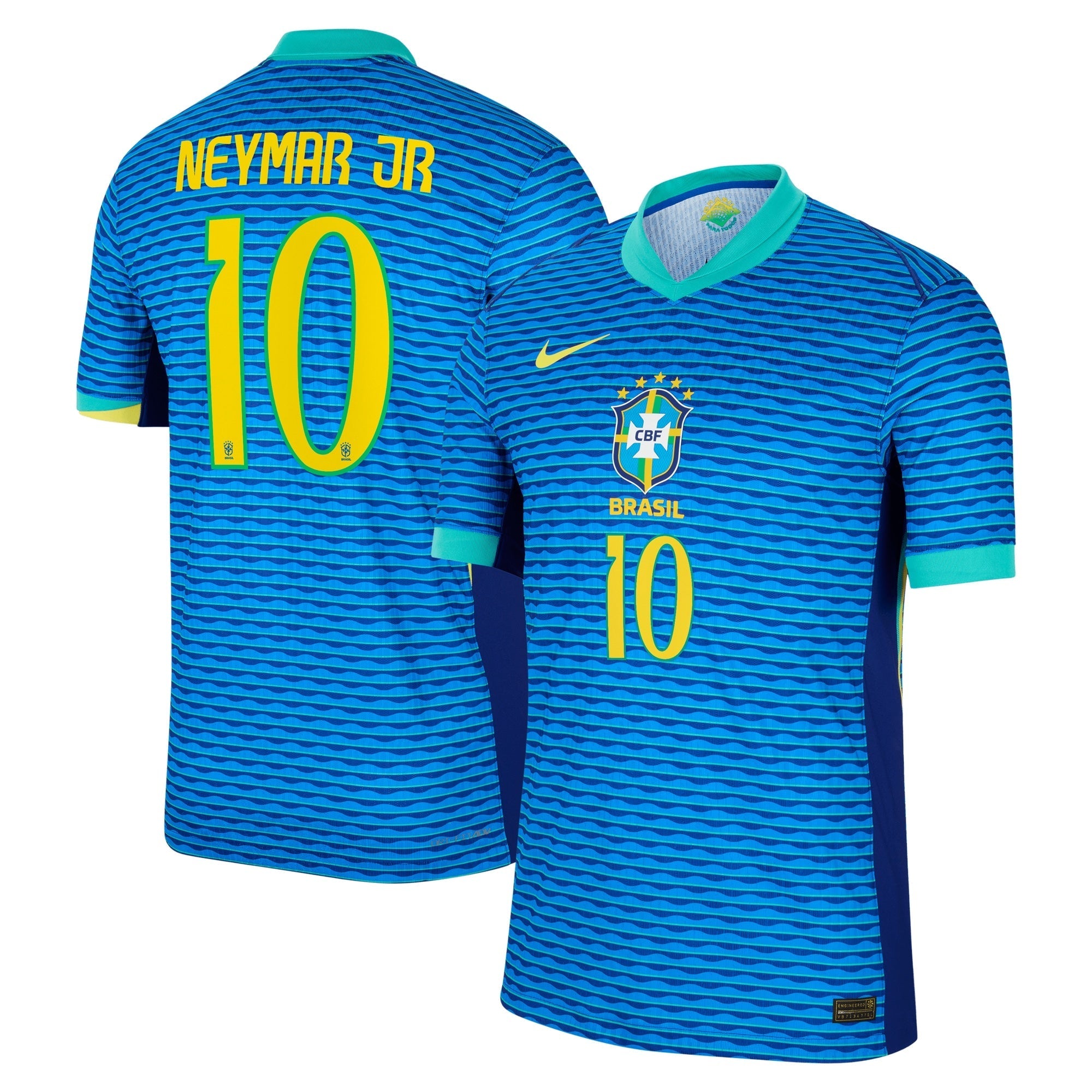 Neymar Jr. Brazil National Team 2024 Away Match Player Soccer Shirt – Blue