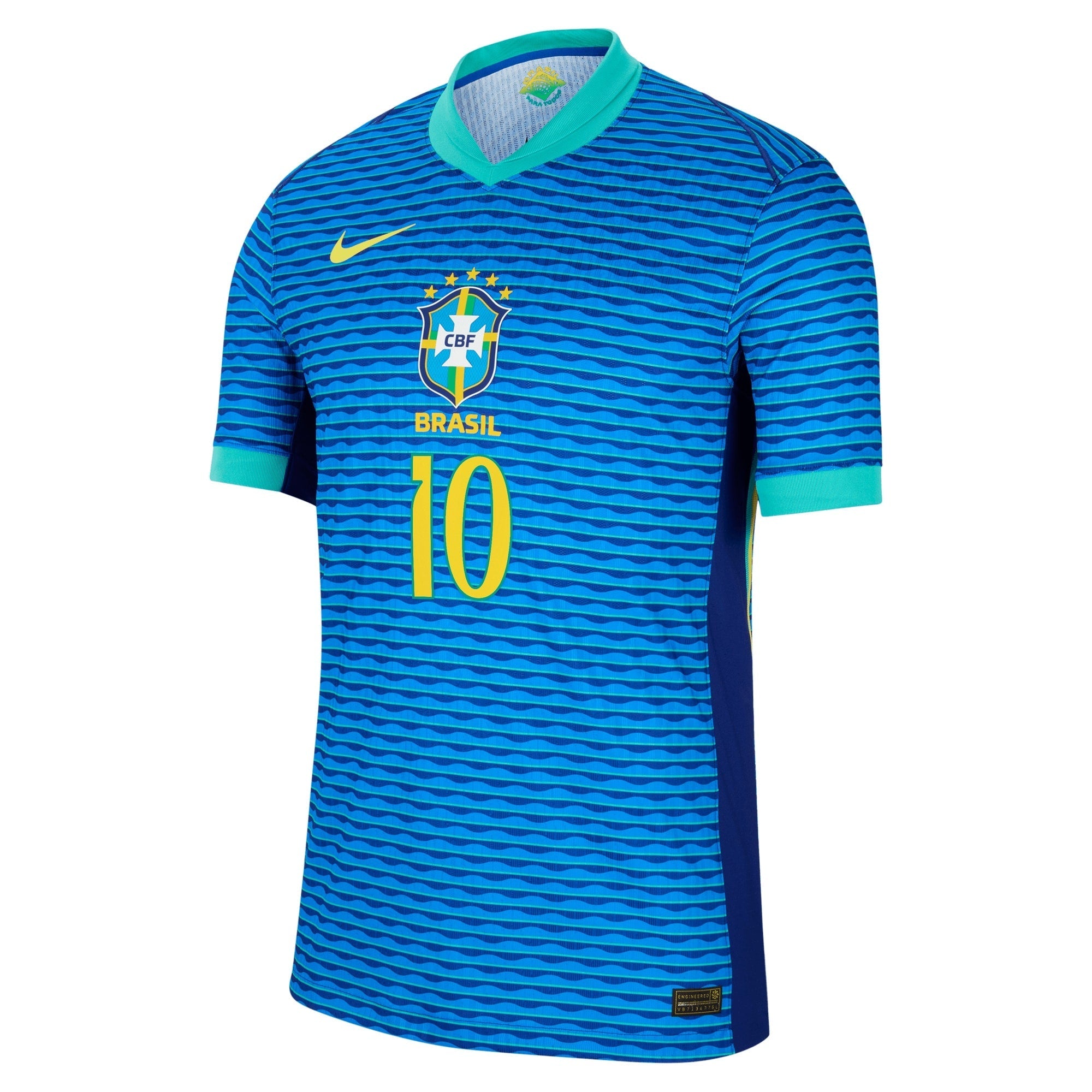 Neymar Jr. Brazil National Team 2024 Away Match Player Soccer Shirt – Blue