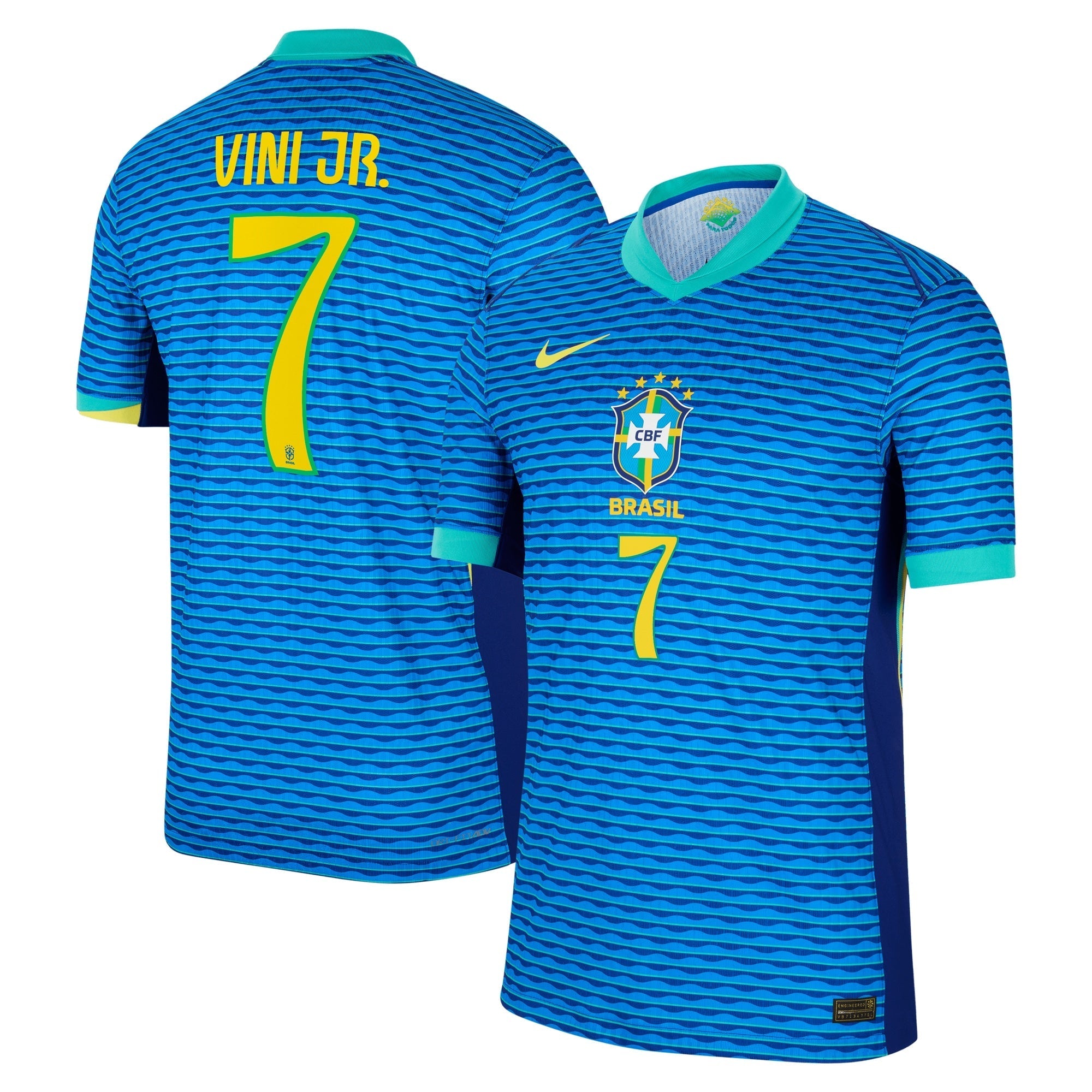 Vini Jr. Brazil National Team 2024 Away Soccer Shirt - Blue