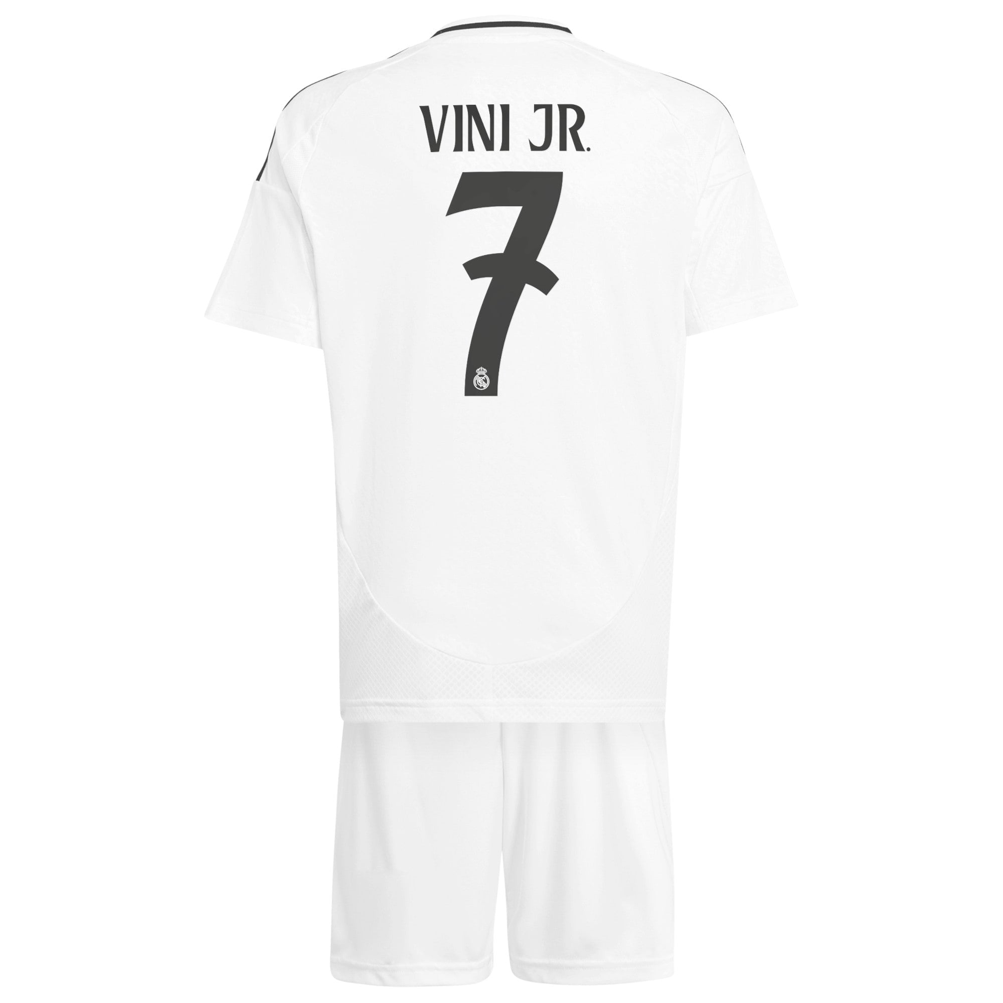 Real Madrid Home Youthkit 2024-25 with Vini Jr. 7 printing Soccer Shirt - White