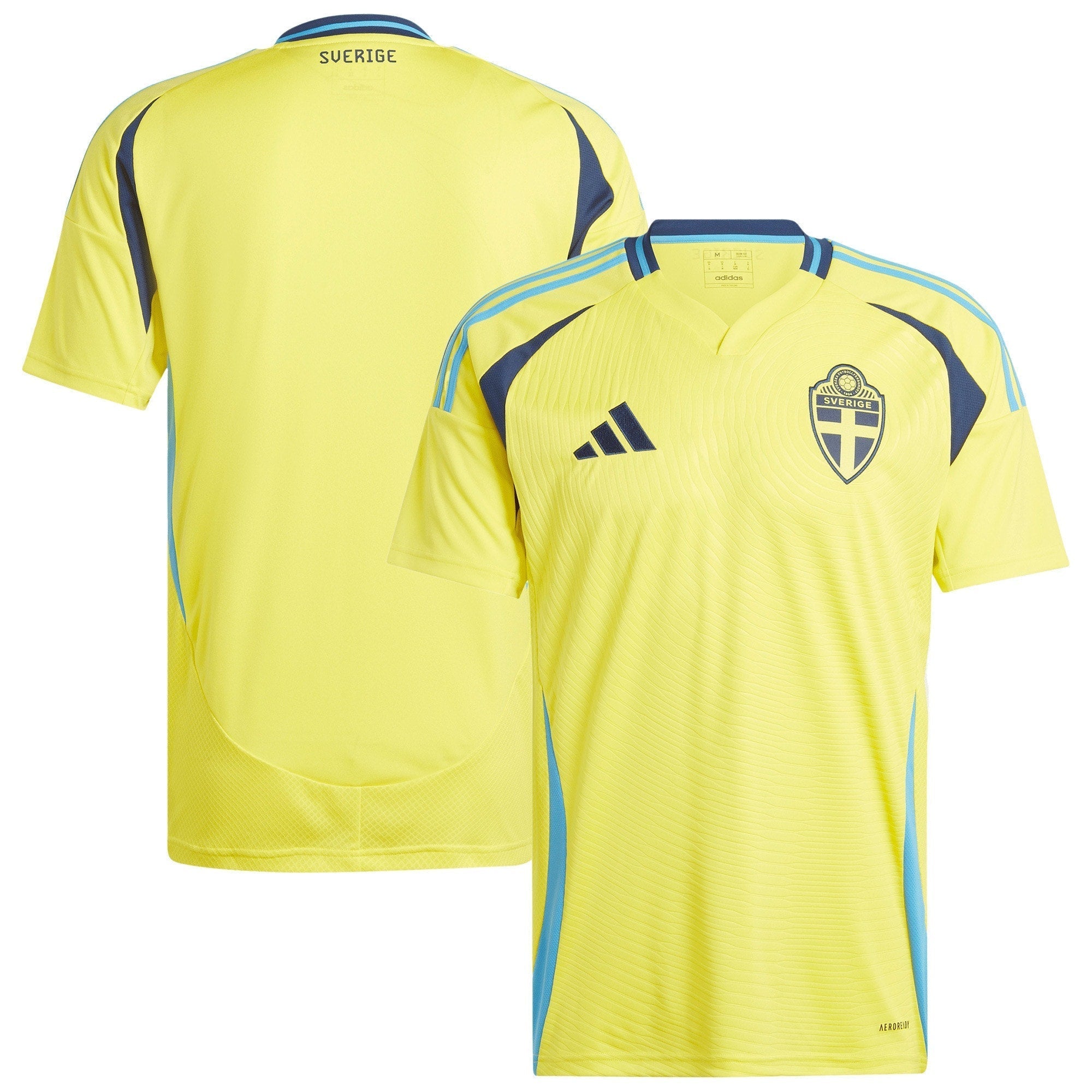 Sweden Home Shirt 2024 Customized Soccer Shirt - Yellow