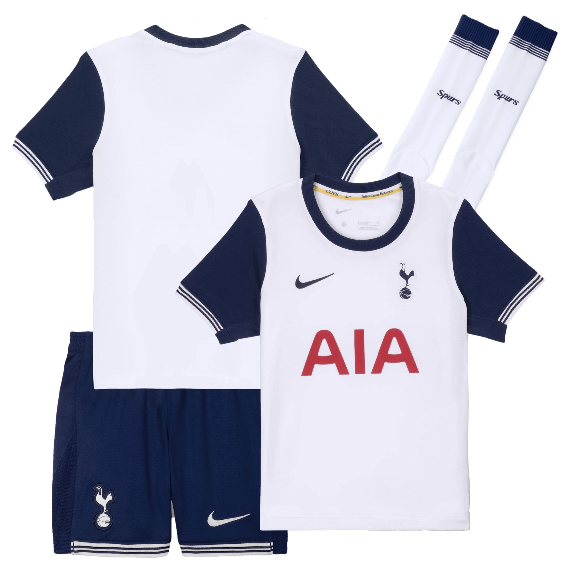 Tottenham Hotspur Home Stadium Mini Kit 2024-25 - Little Kids Customized Soccer Shirt